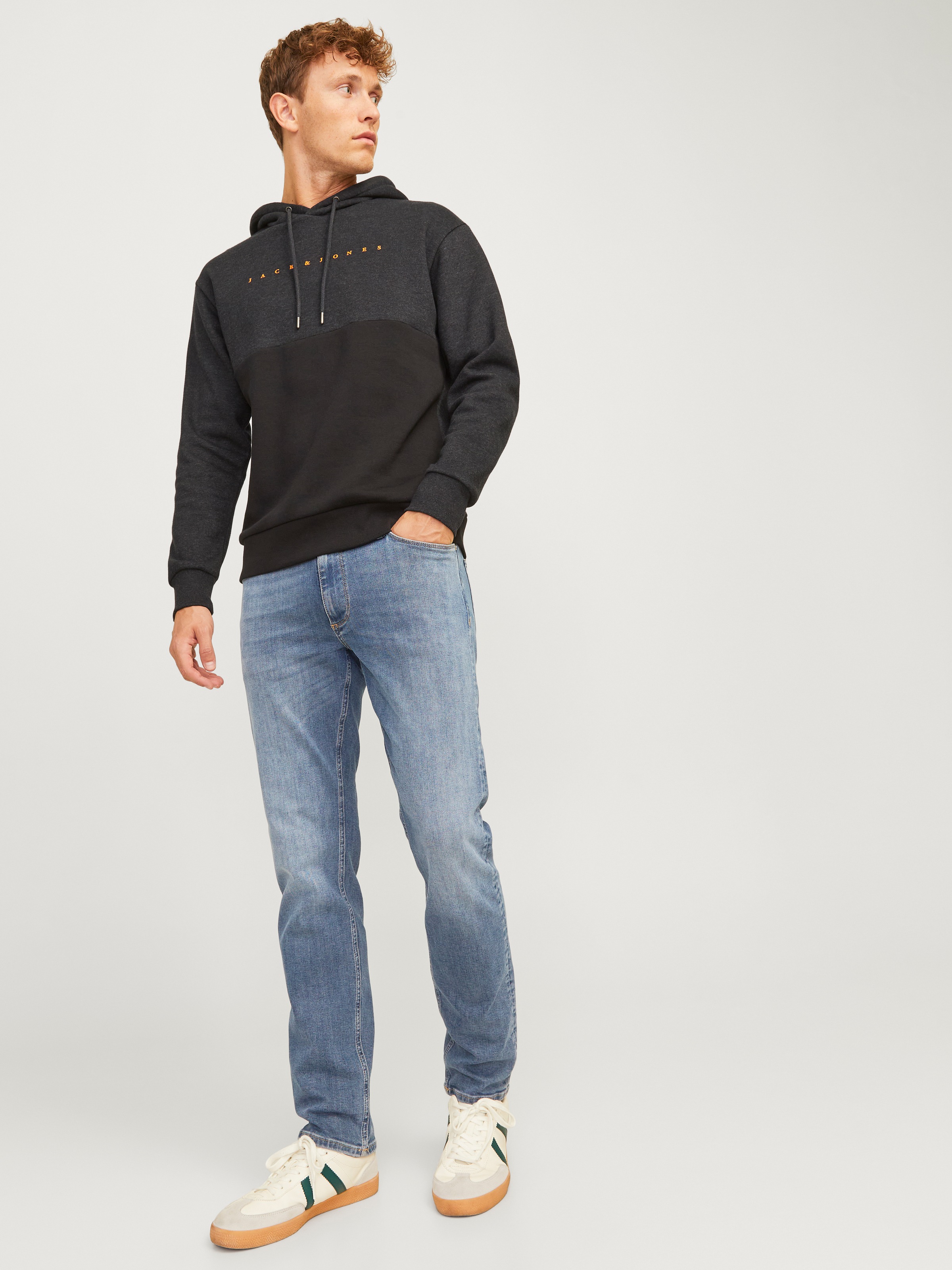 Regular-fit-Jeans JACK & JONES "JJICLARK JJEVAN AM 795 NOOS", Herren, Gr. 28, Länge 32, blau (blau denim), Denim/Jeans, Obermaterial: 95% Baumwolle, 4% Elastomultiester, 1% Elasthan, Abriebeffekte, regular fit normal, Jeans 3