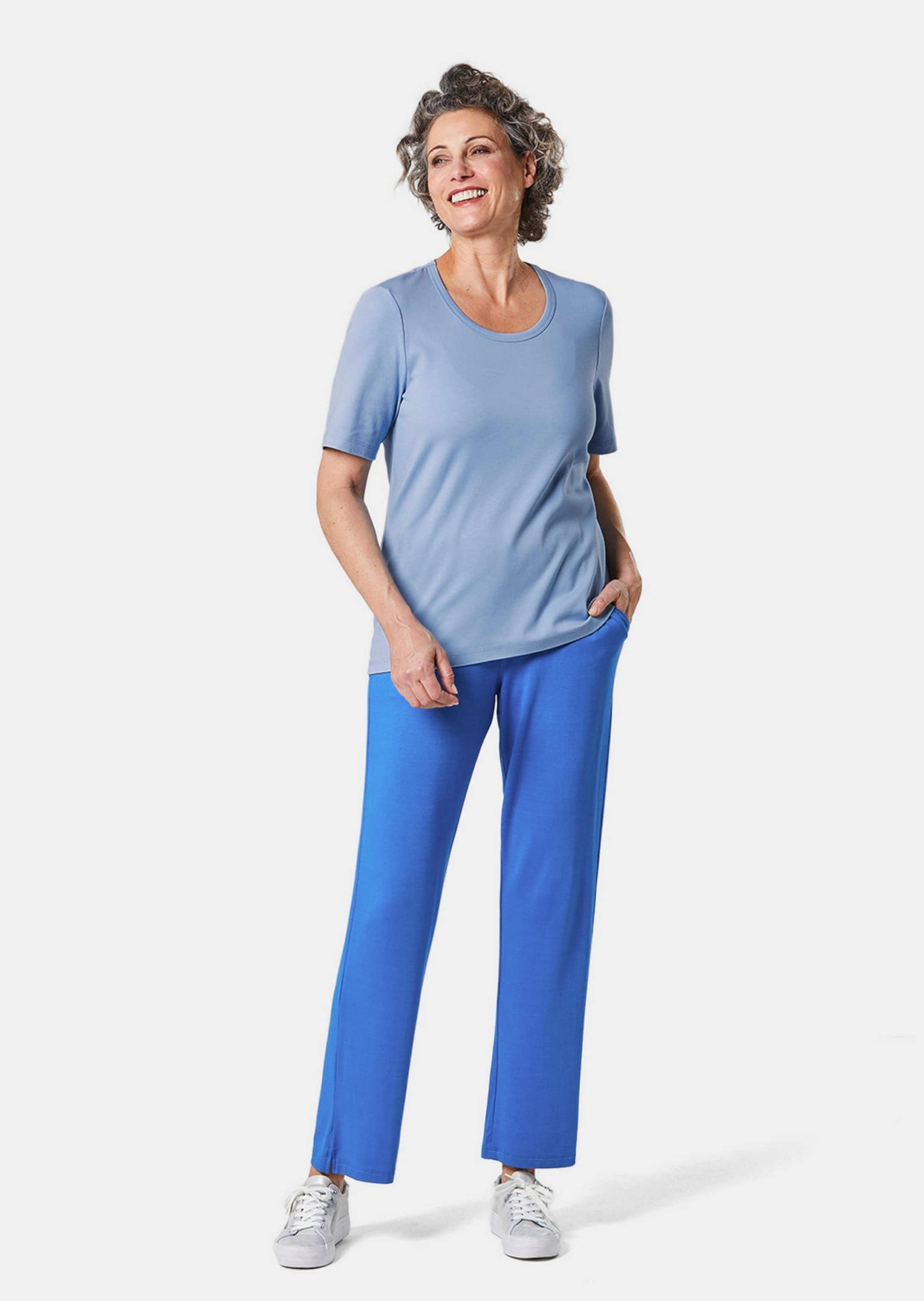 GOLDNER Kurzarmshirt "Kurzgröße Edel-T-Shirt mit Rundhalsausschnitt" günstig online kaufen