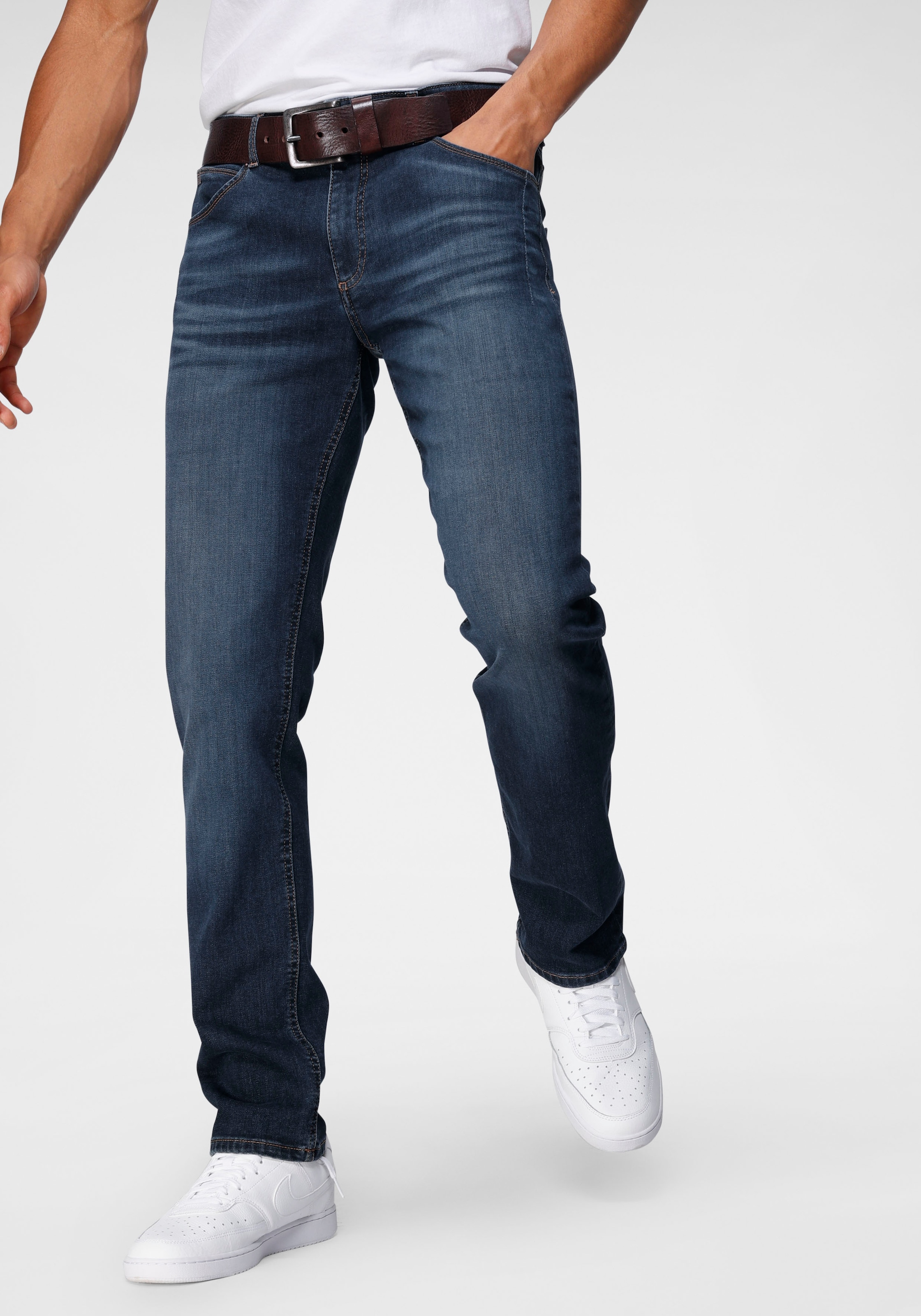 H.I.S Straight-Jeans "DALE", gerades Bein, mit Used-Effekten, niedrige Leibhöhe