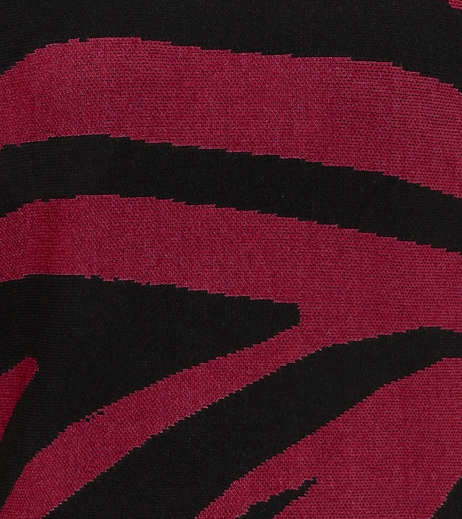 Aniston SELECTED Strickpullover, mit Animal-Muster und weitem Stehkragen