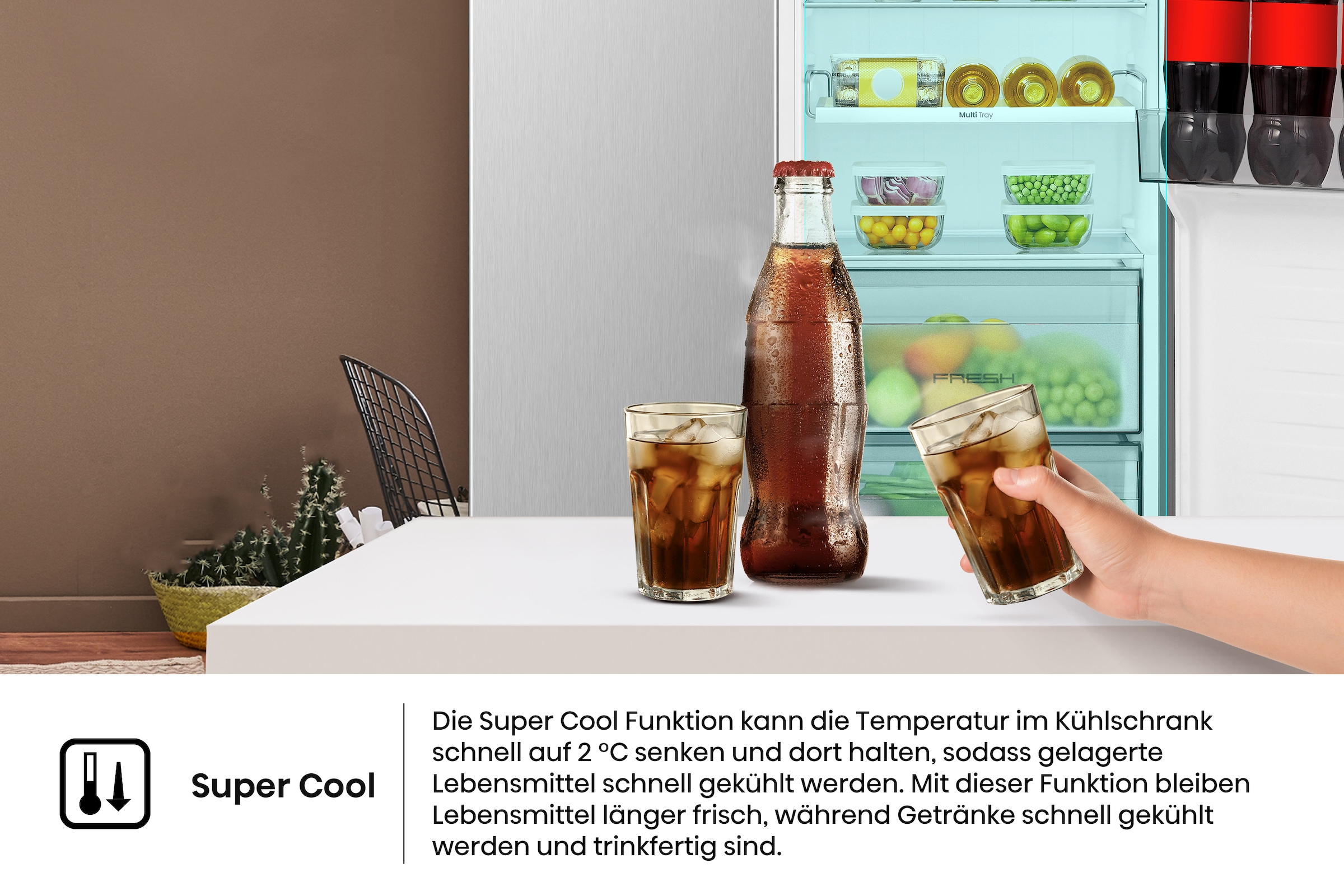 Hisense Side-by-Side »MS91558IC« 178,6 cm hoch 91,1 cm breit MultiAirFlow-System