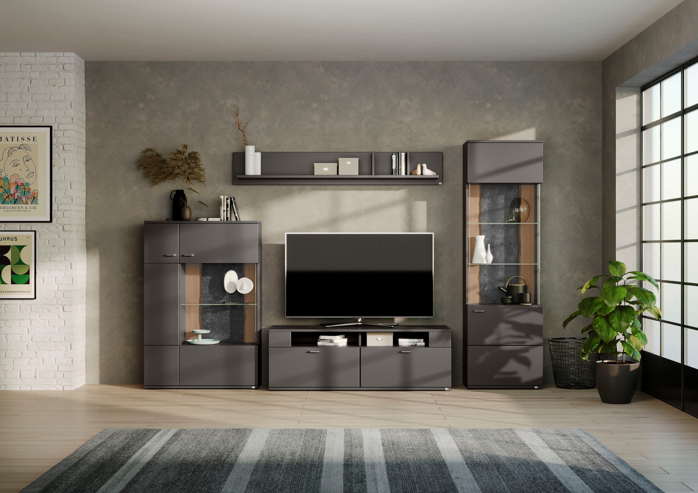 set one by Musterring Wohnwand "TACOMA" Set, 4 Stk. tlg. Typ 52, mit Wandbo günstig online kaufen