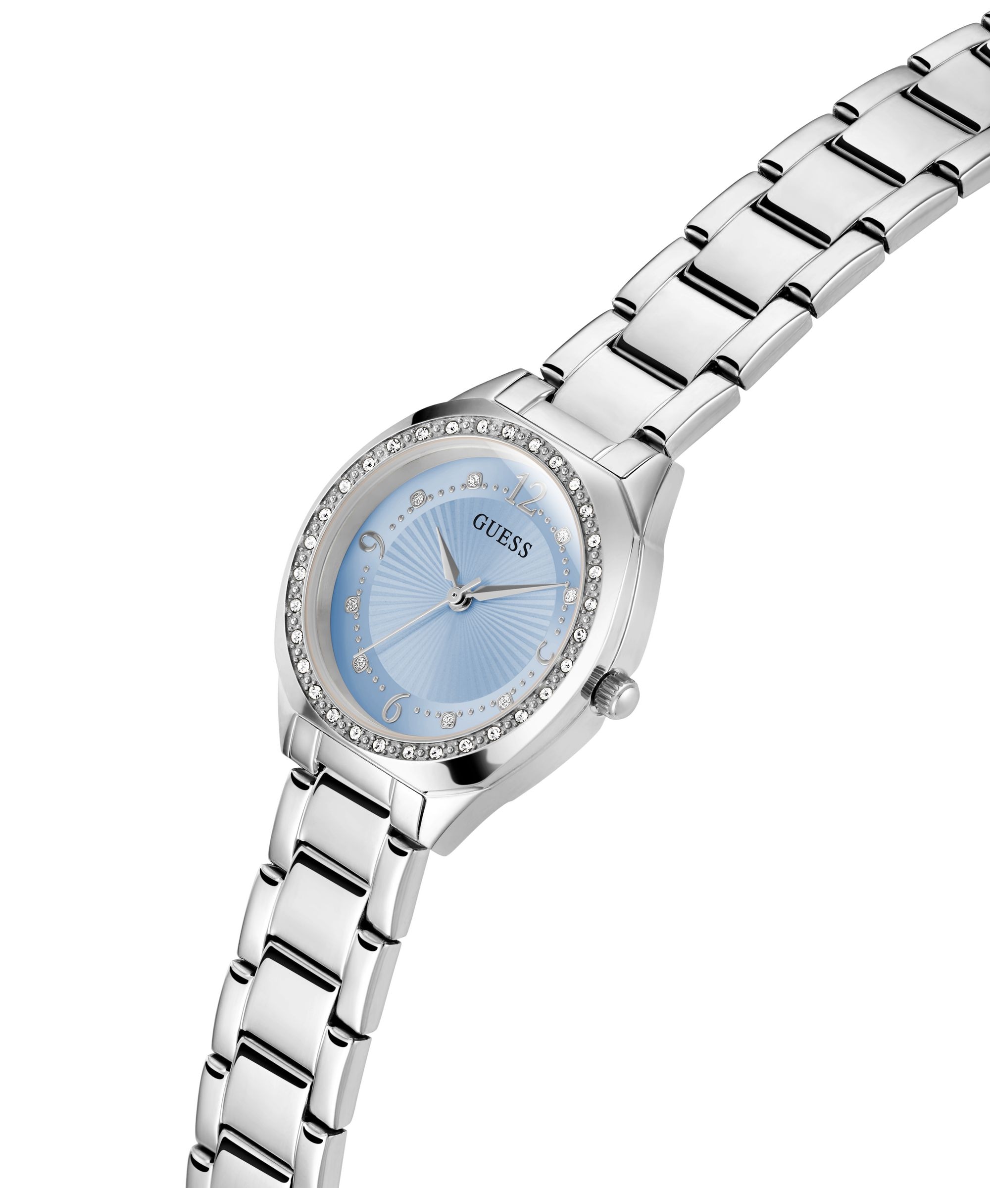 Guess Quarzuhr »GUESS-CHARLOTTE« Armbanduhr, Damenuhr, Edelstahlarmband, analog