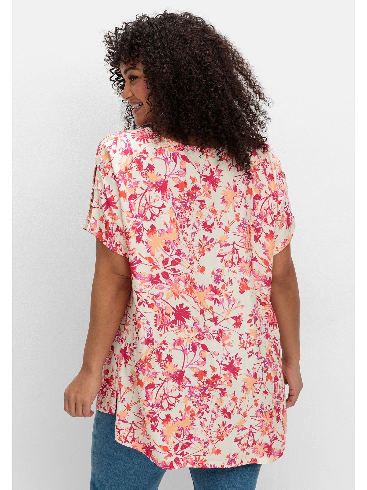 Sheego Tunika "Große Größen", mit Cut-outs an den Ärmeln günstig online kaufen