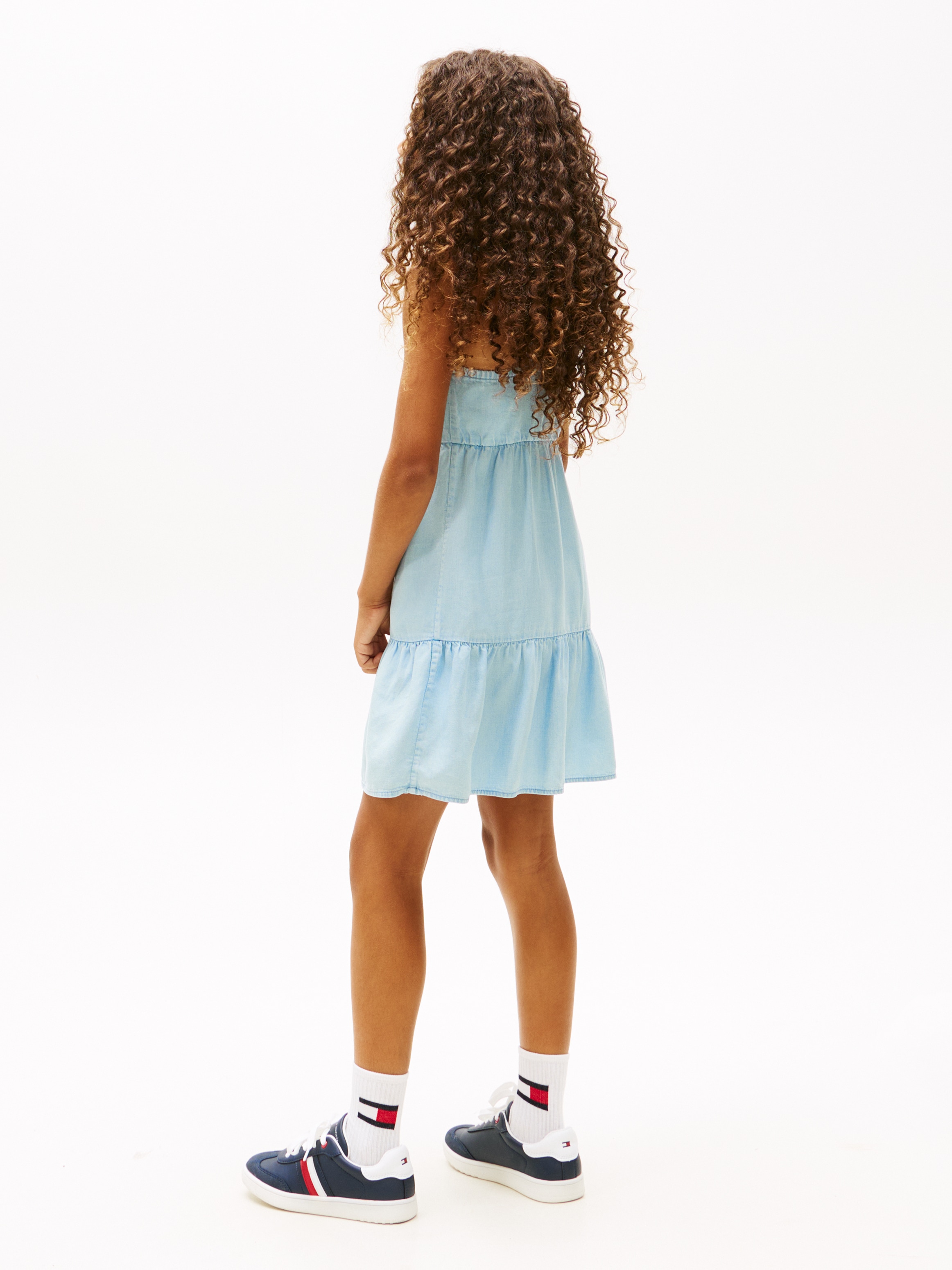 Tommy Hilfiger Spaghettikleid »TENCEL STRAP DRESS« Kinder bis 16 Jahre, mit dekorativen Trägerdetails