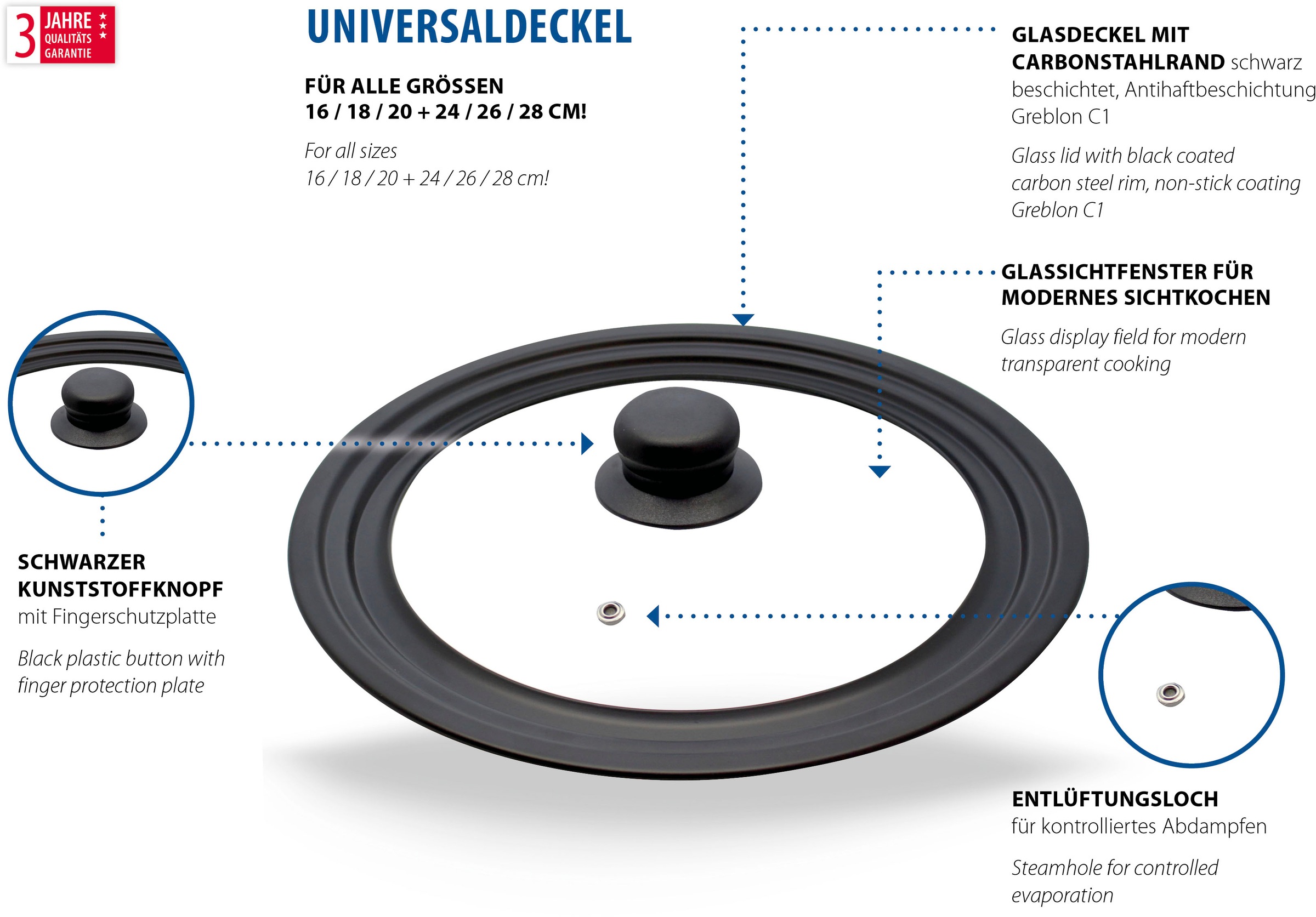 Elo Universaldeckel geeignet für Artikel mit einem Durchmesser von 16/18/20 günstig online kaufen