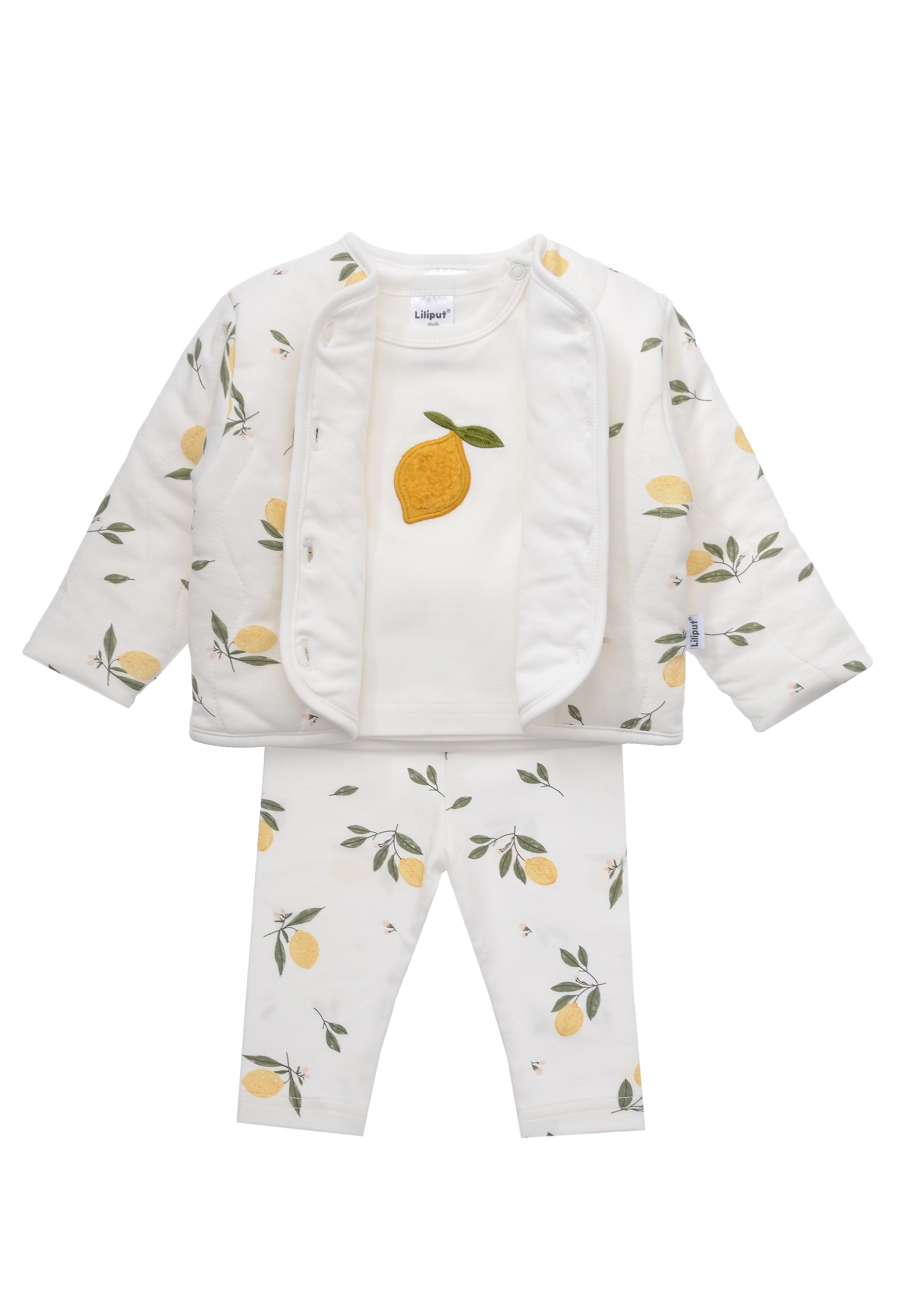 Thumbnail - Liliput Erstausstattungspaket "Zitrone" bestehend aus Steppjacke, Hose und Langarmshirt