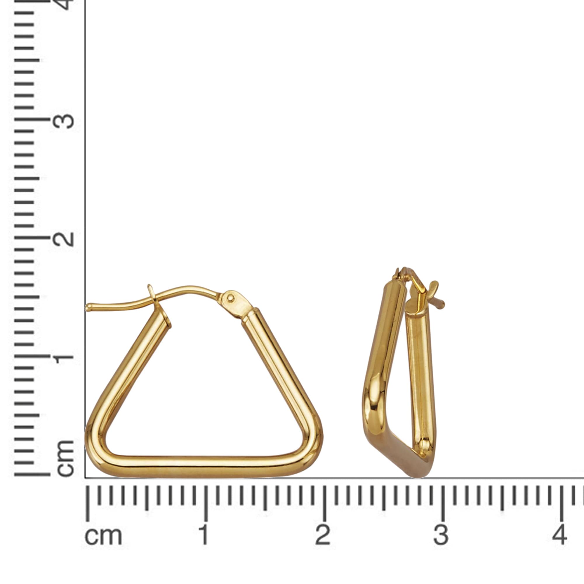 Fascination by Ellen K. Paar Creolen »375/- Gelbgold glanz Dreieck«