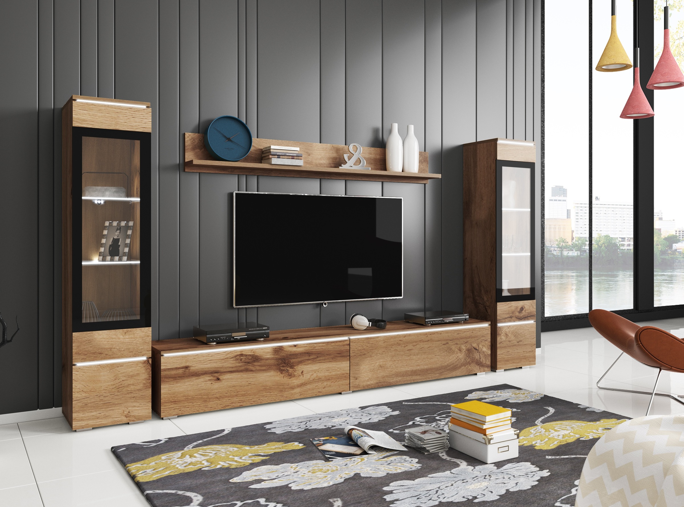 Home affaire Wohnwand "VERA II" Komplett-Set, 4 Stk. tlg. günstig online kaufen