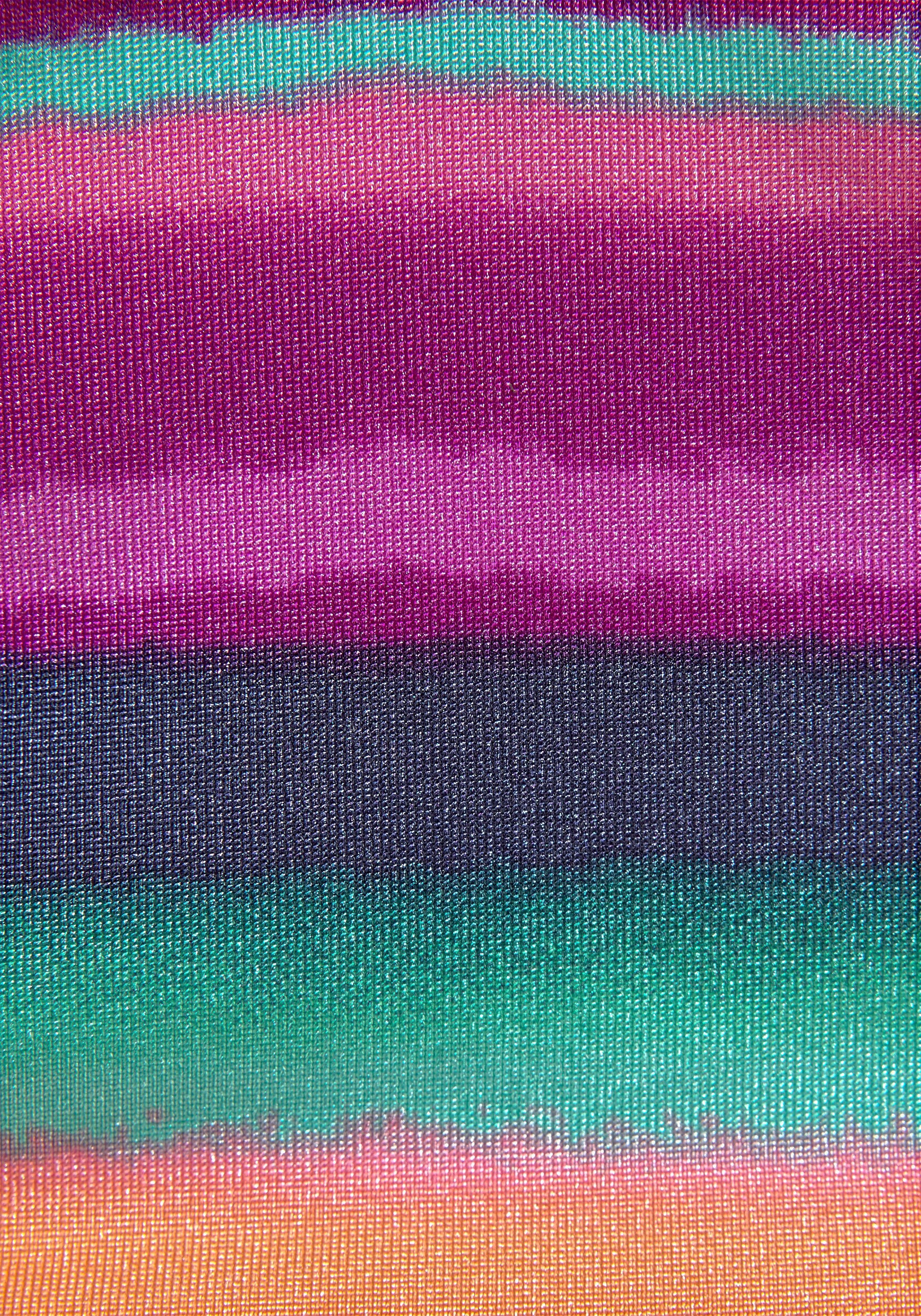 Bügel-Tankini-Top LASCANA "Rainbow", Damen, Gr. 40, Cup E, bunt (bunt, gestreift), Polyamid, gestreift, Bikini-Oberteile, mit Miederverstärkung 3