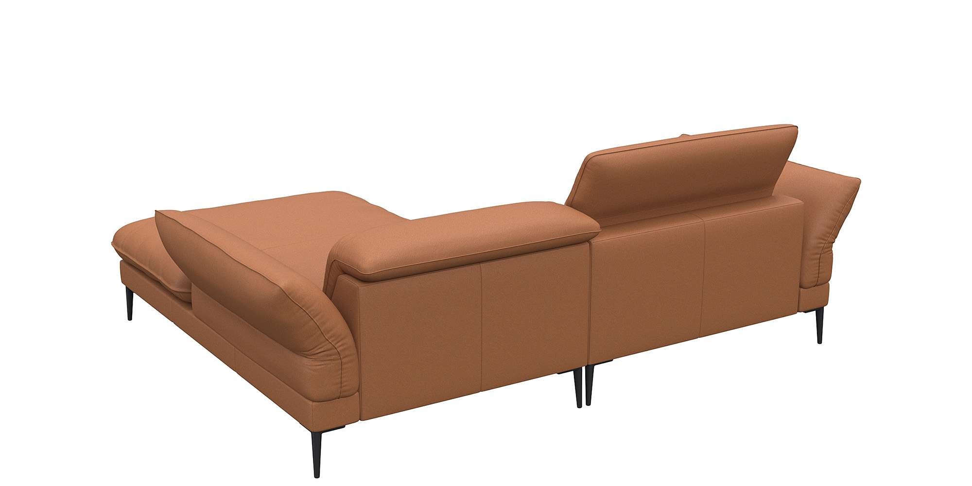 FLEXLUX Ecksofa »Salino, Funktionssofa mit Recamiere, Relaxsofa, Ecksofa«, Sofa mit Arm- und Kopfteil-Verstellungen, Kaltschaum & Stahl-Wellen