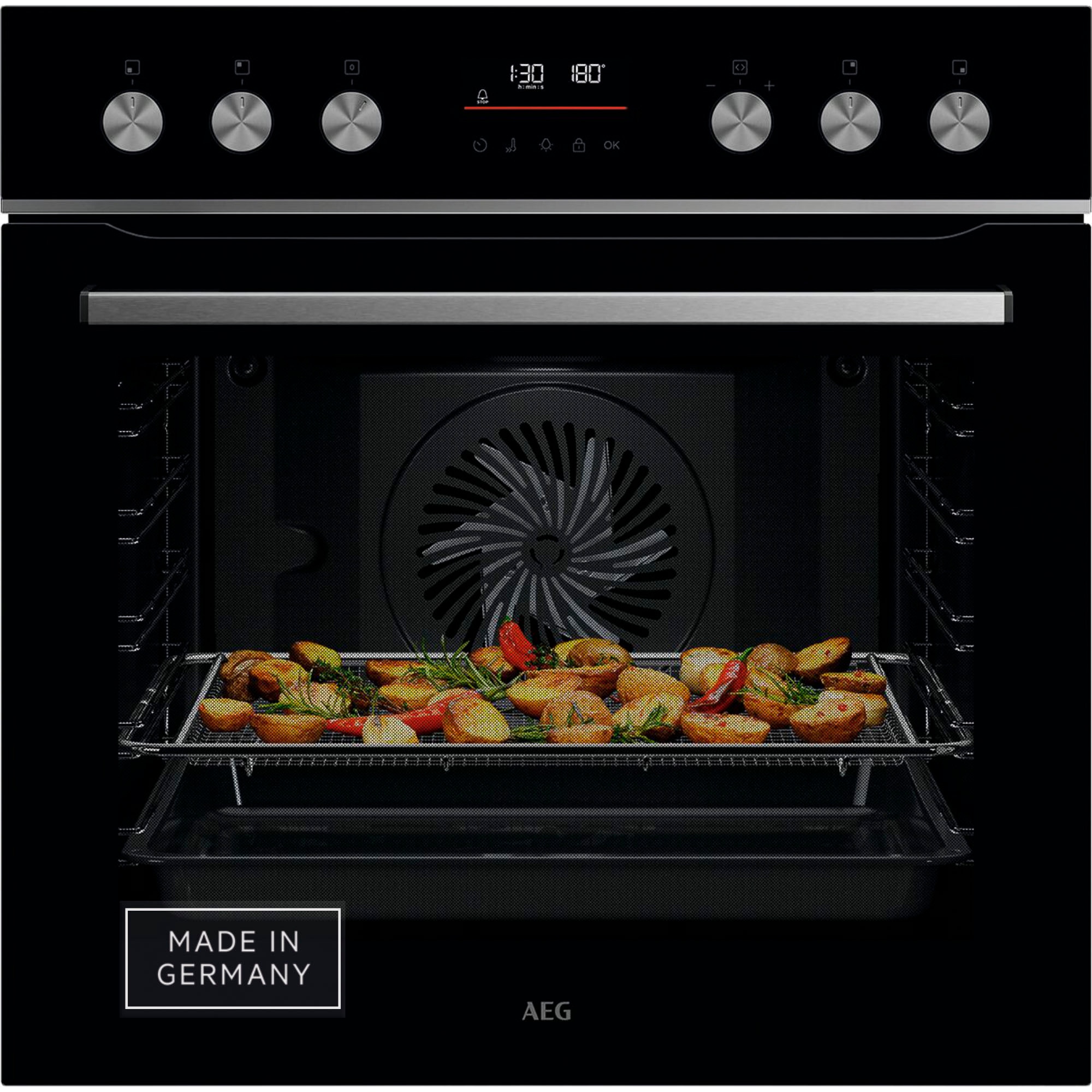 AEG Induktions Herd-Set Serie 5000 »HH24HSPID«, Pyrolyse-Selbstreinigung, Hob2Hood, AirFry-Funktion