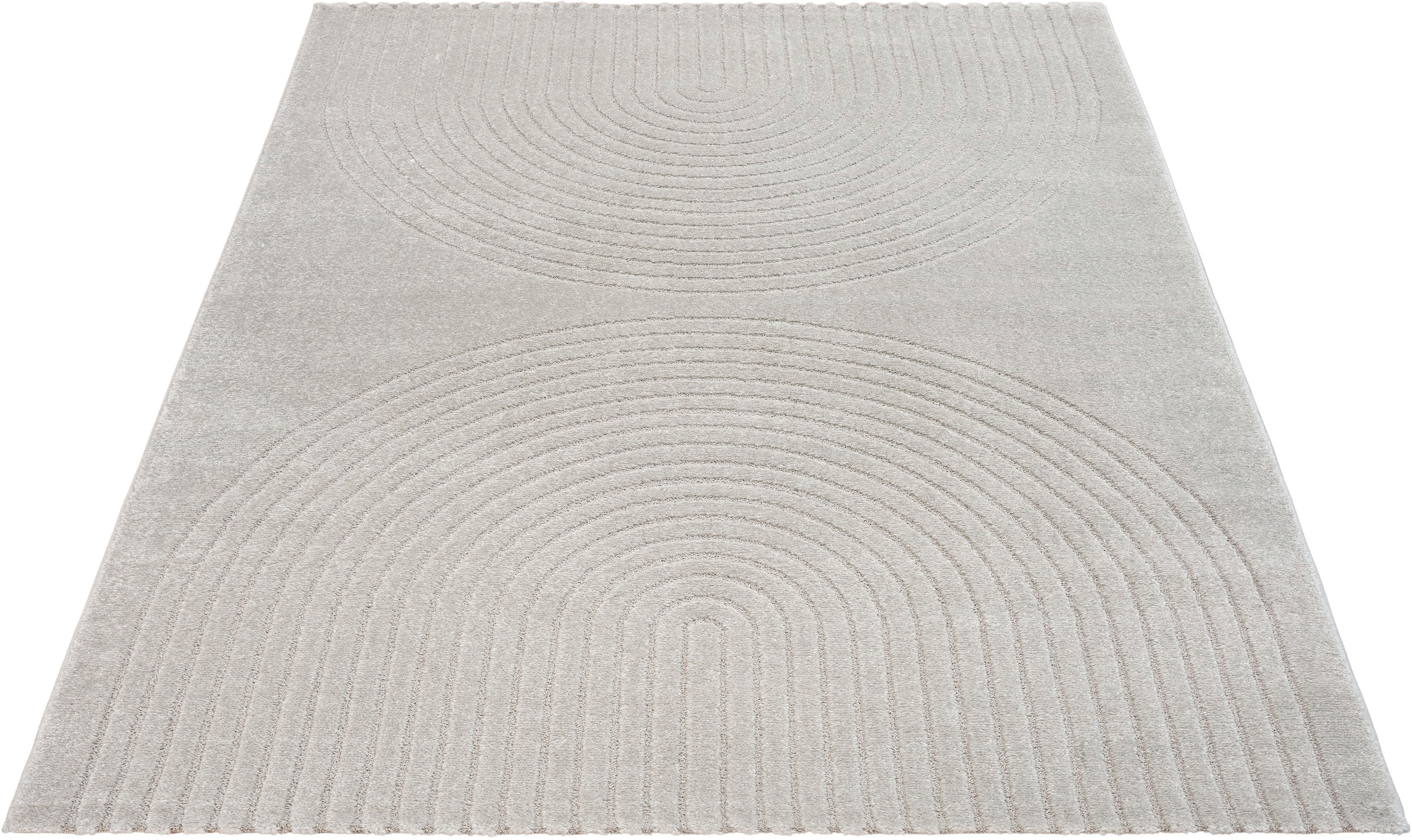 Thumbnail - merinos Teppich "Eclipse" rechteckig 14 mm Höhe moderner Wohnzimmer Teppich, geometrisches Design