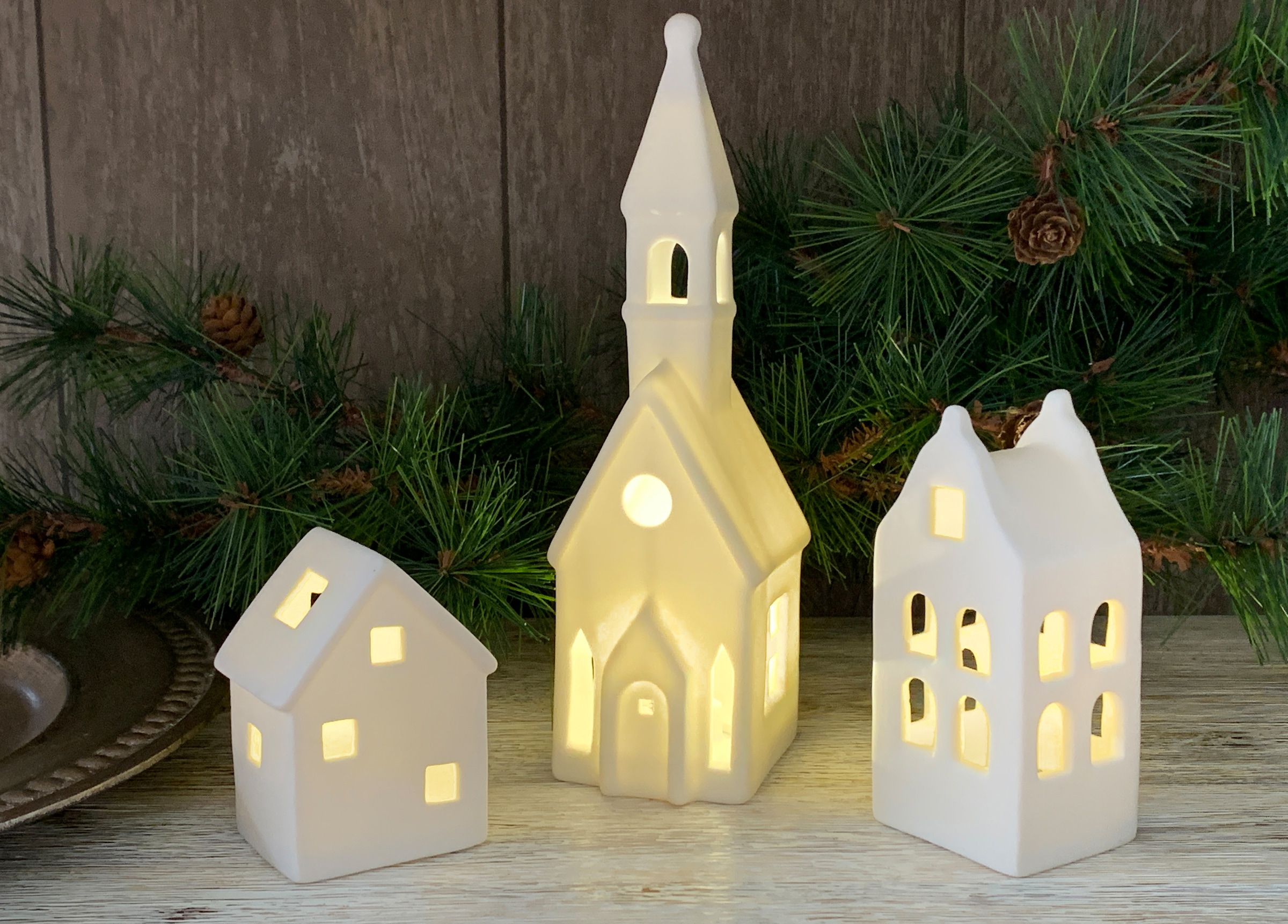 my home Weihnachtsdorf »Salome, Weihnachtsdeko«, aus Biskuitporzellan, mit  LED Beleuchtung bestellen | BAUR