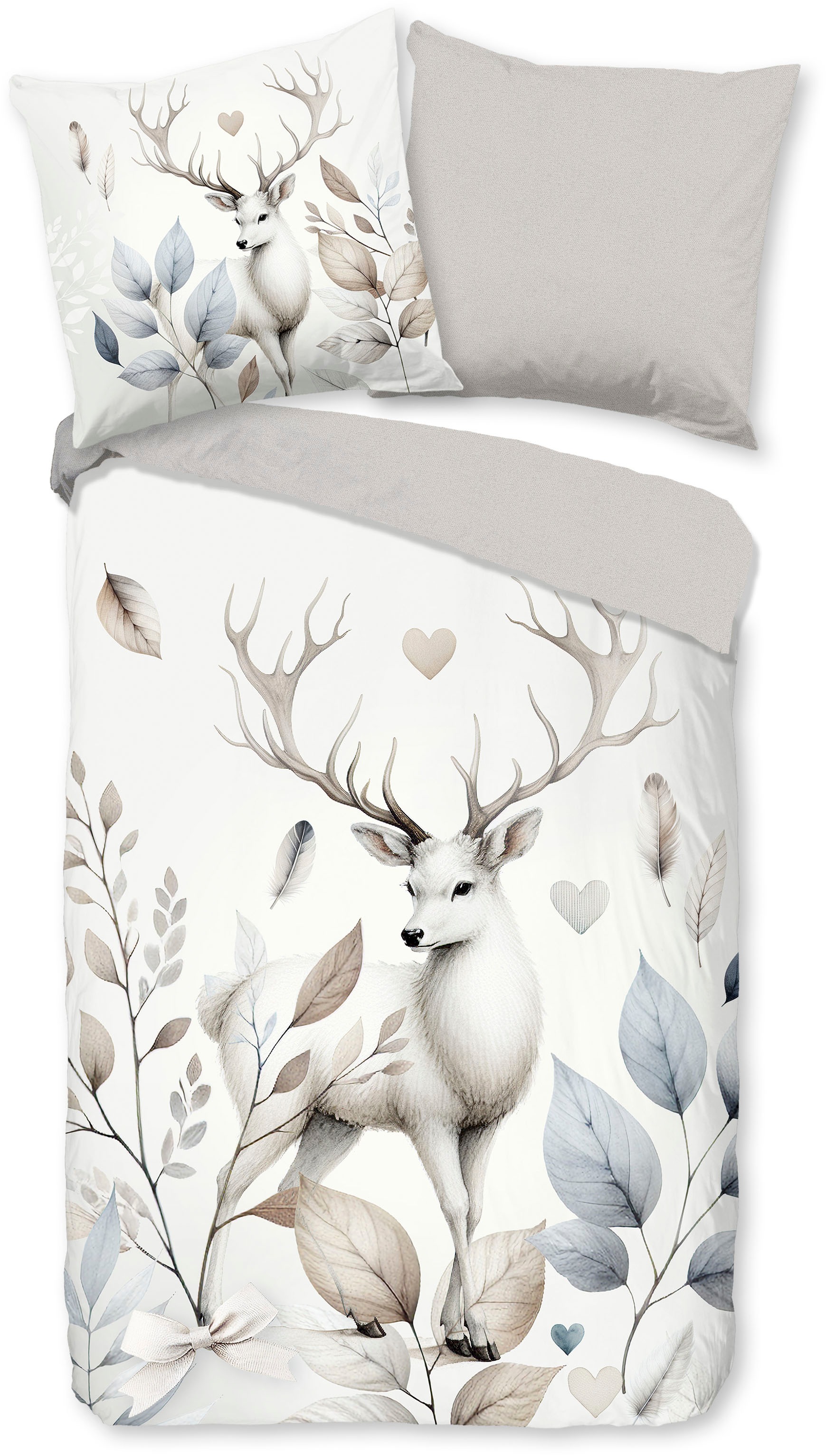 good morning Wendebettwäsche "Norda" 2 Stk. tlg. 100% Baumwolle, Renforcé, günstig online kaufen