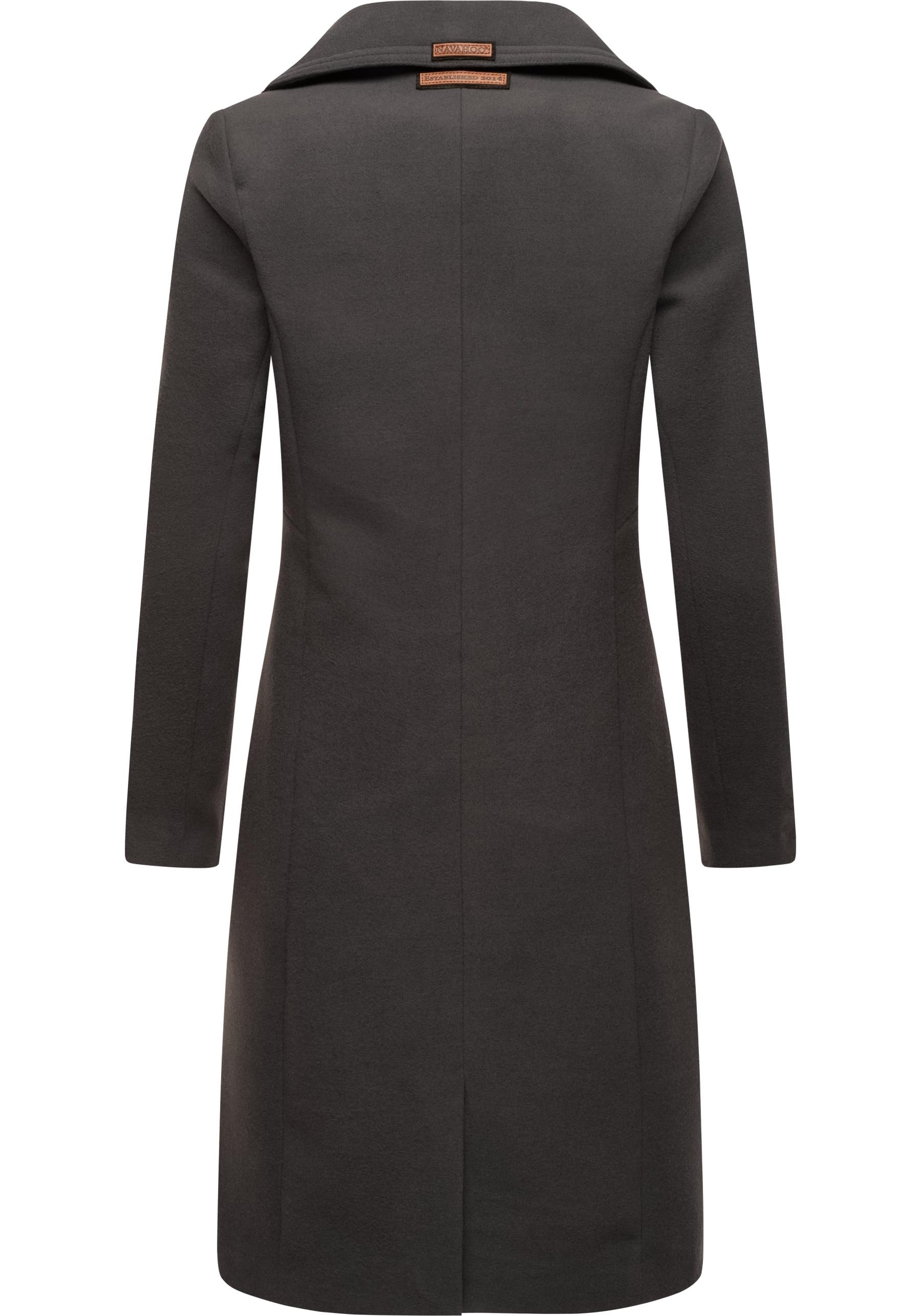 Navahoo Wintermantel »Wooly«, edler Damen Trenchcoat in Wollmantel-Optik