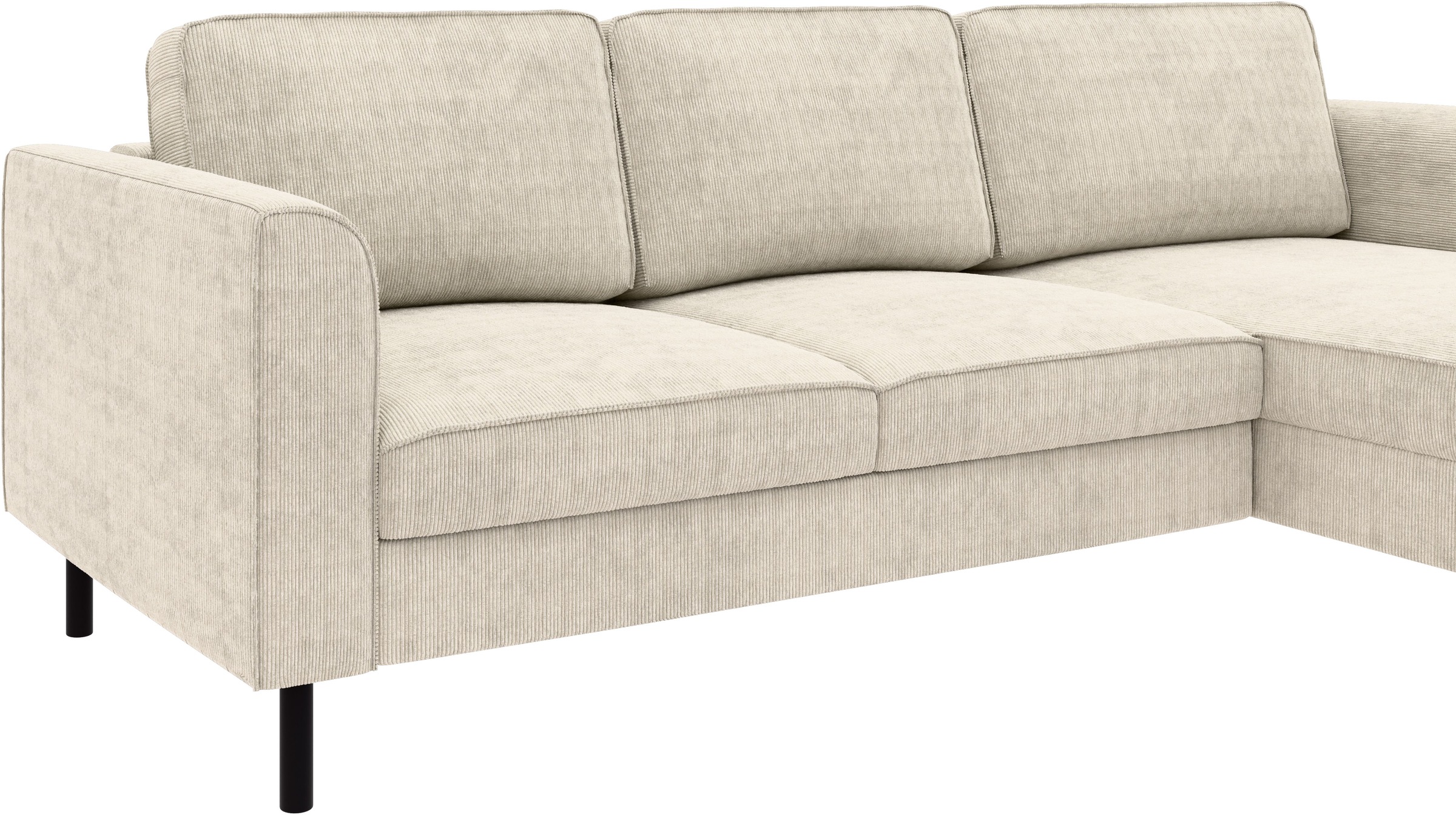Home affaire Ecksofa »Booster Couch wahlweise mit Schlaffunktion und Bettkasten-auch in Cord«, Recamiere beidseitig montierbar, Sofa in L-Form, 232 cm