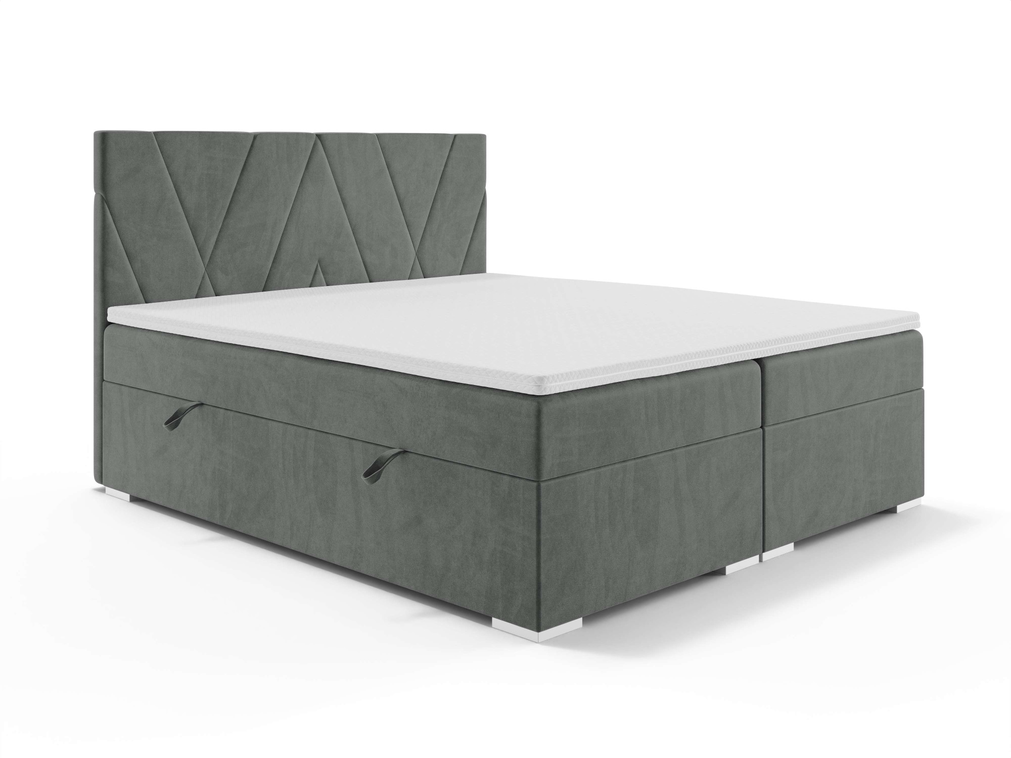 Places of Style Polsterbett »Liania mit Matratze und Topper, in 2 Breiten (160 und 180 cm)«, Boxspringbett mit Bettkasten, Matratze (BFK/TFK) und Topper