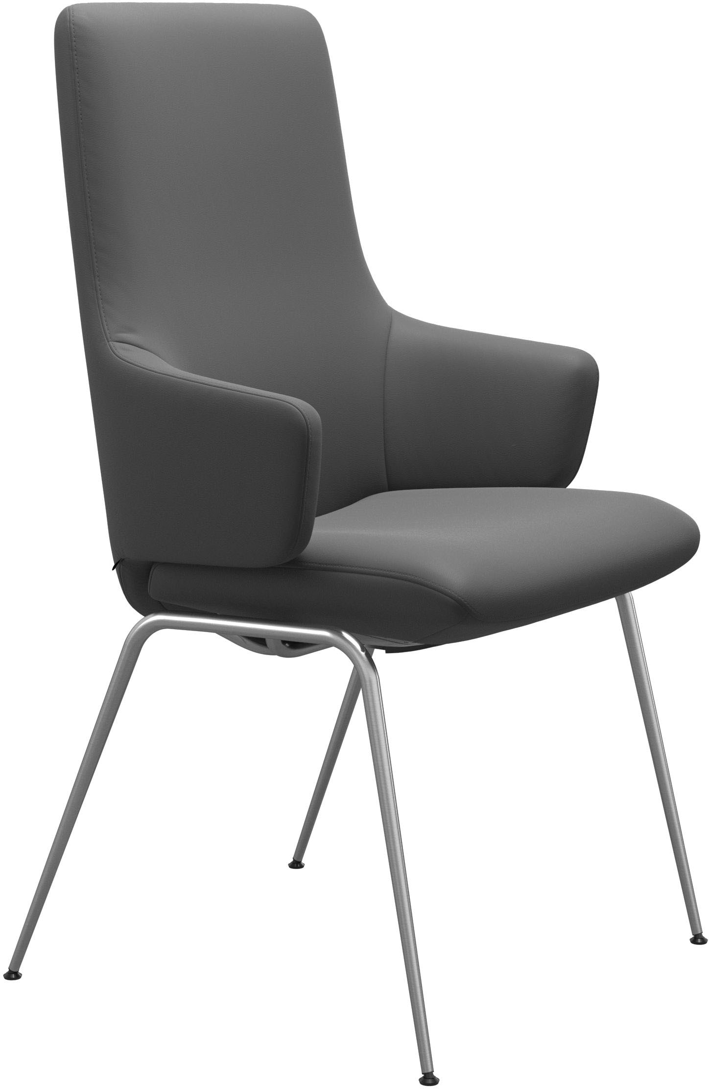 Stressless® Polsterstuhl »Laurel«, Leder BATICK, High Back mit Armlehne, Größe L, mit Beinen aus Stahl in Chrom