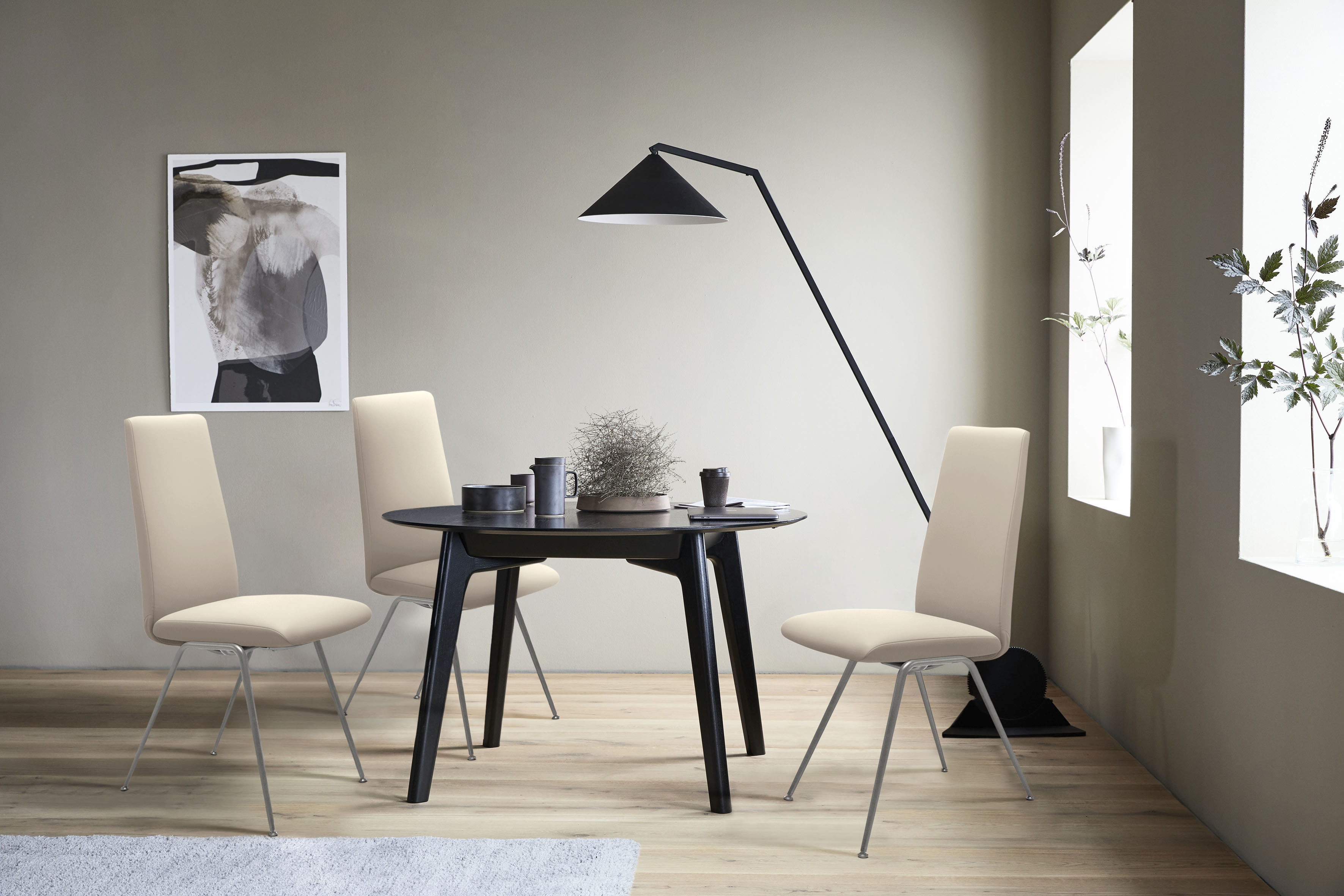 Stressless Polsterstuhl "Laurel" () High Back, Größe L, mit Beinen aus Stahl in Schwarz matt