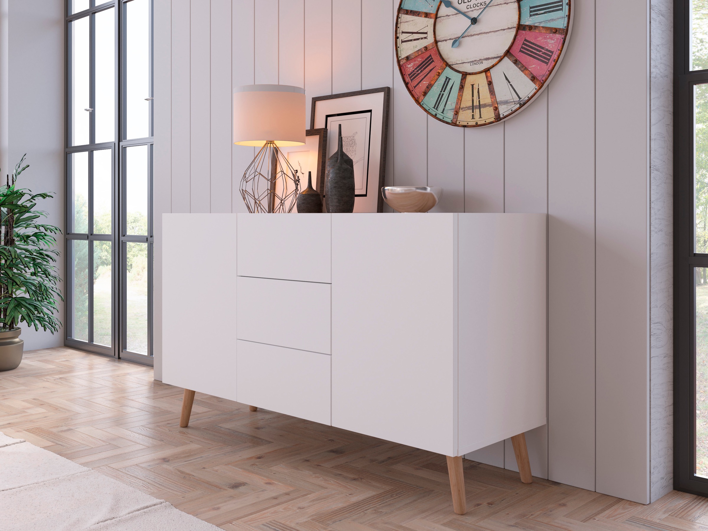 Home affaire Sideboard "Scandi" Breite 120 cm günstig online kaufen