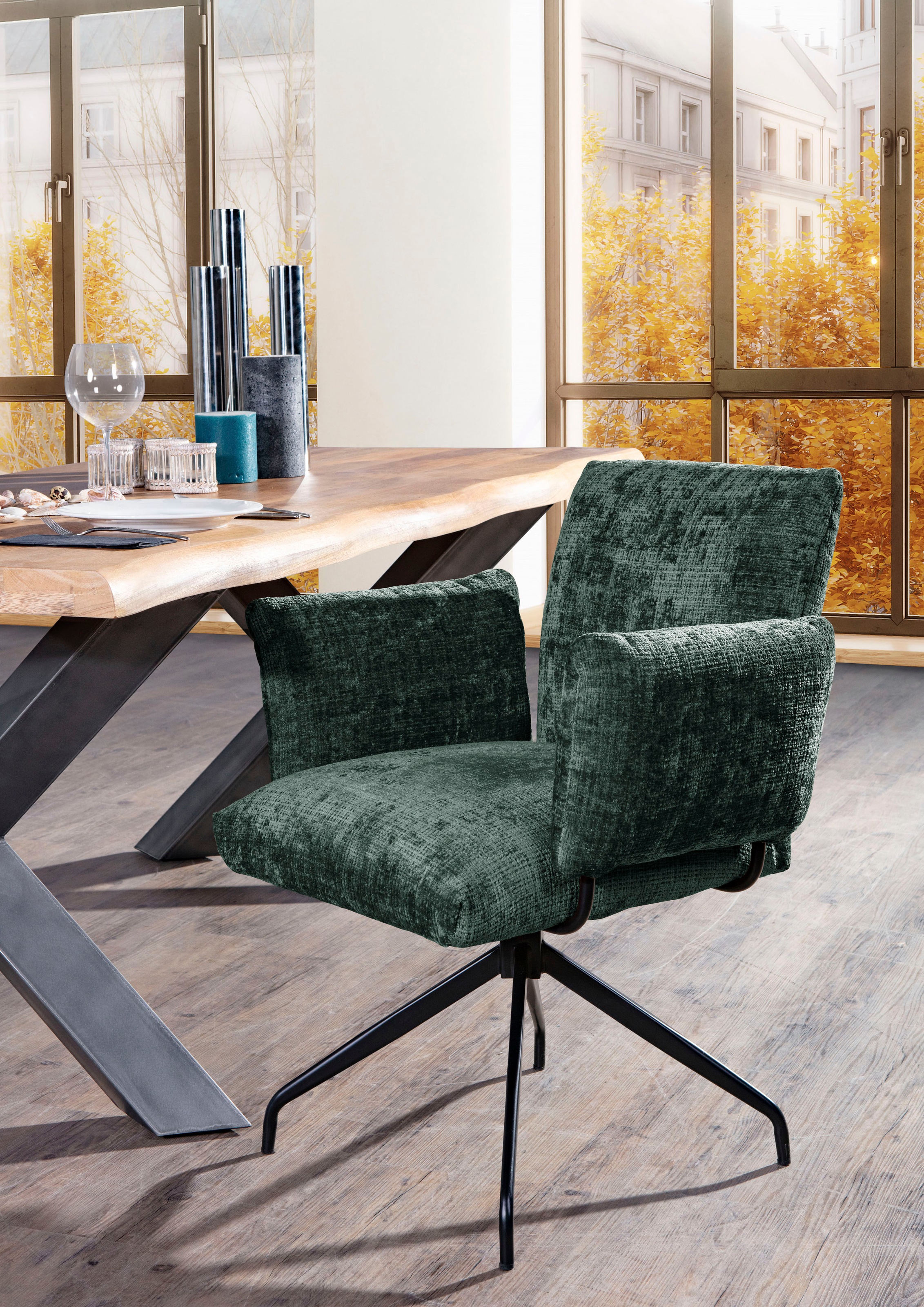 Gutmann Factory Esszimmerstuhl () 1 Stk. Chenille günstig online kaufen