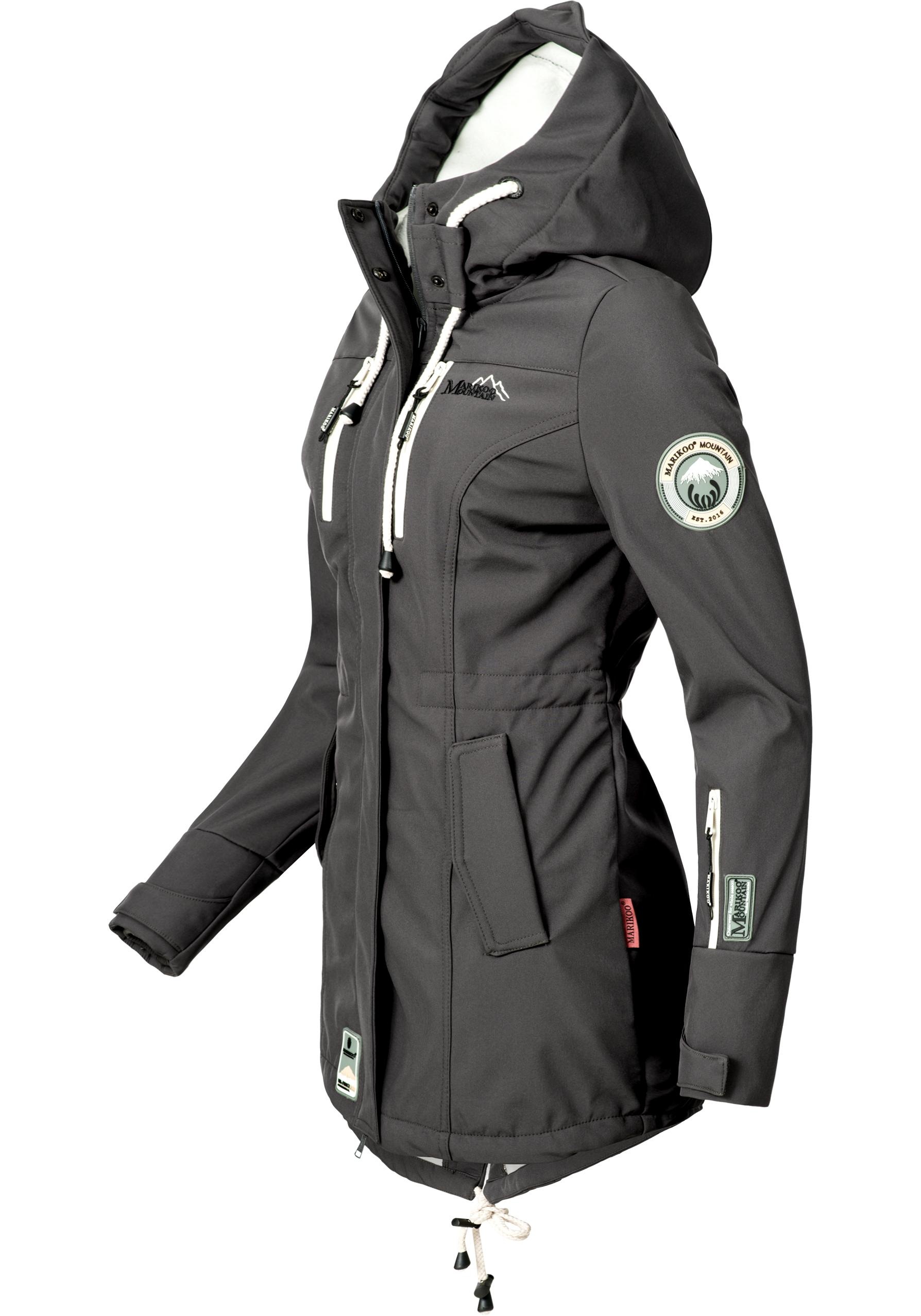 Marikoo Funktionsmantel »Zimtzicke«, Wasserdichter Softshell Parka mit Kapuze