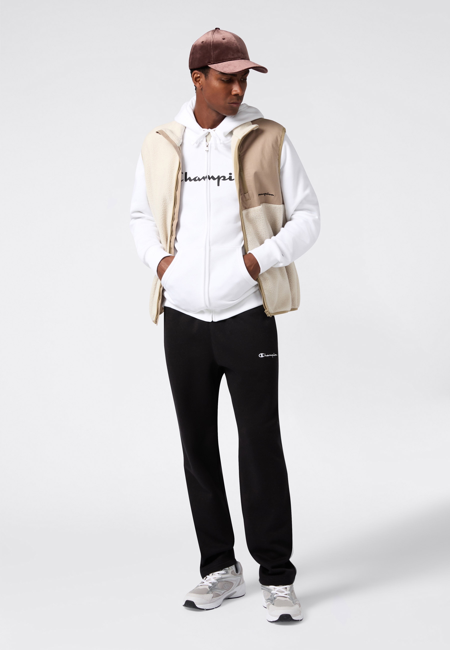Champion Jogginghose »ICONS Straight Hem Pants Fleece«, (1 tlg.)