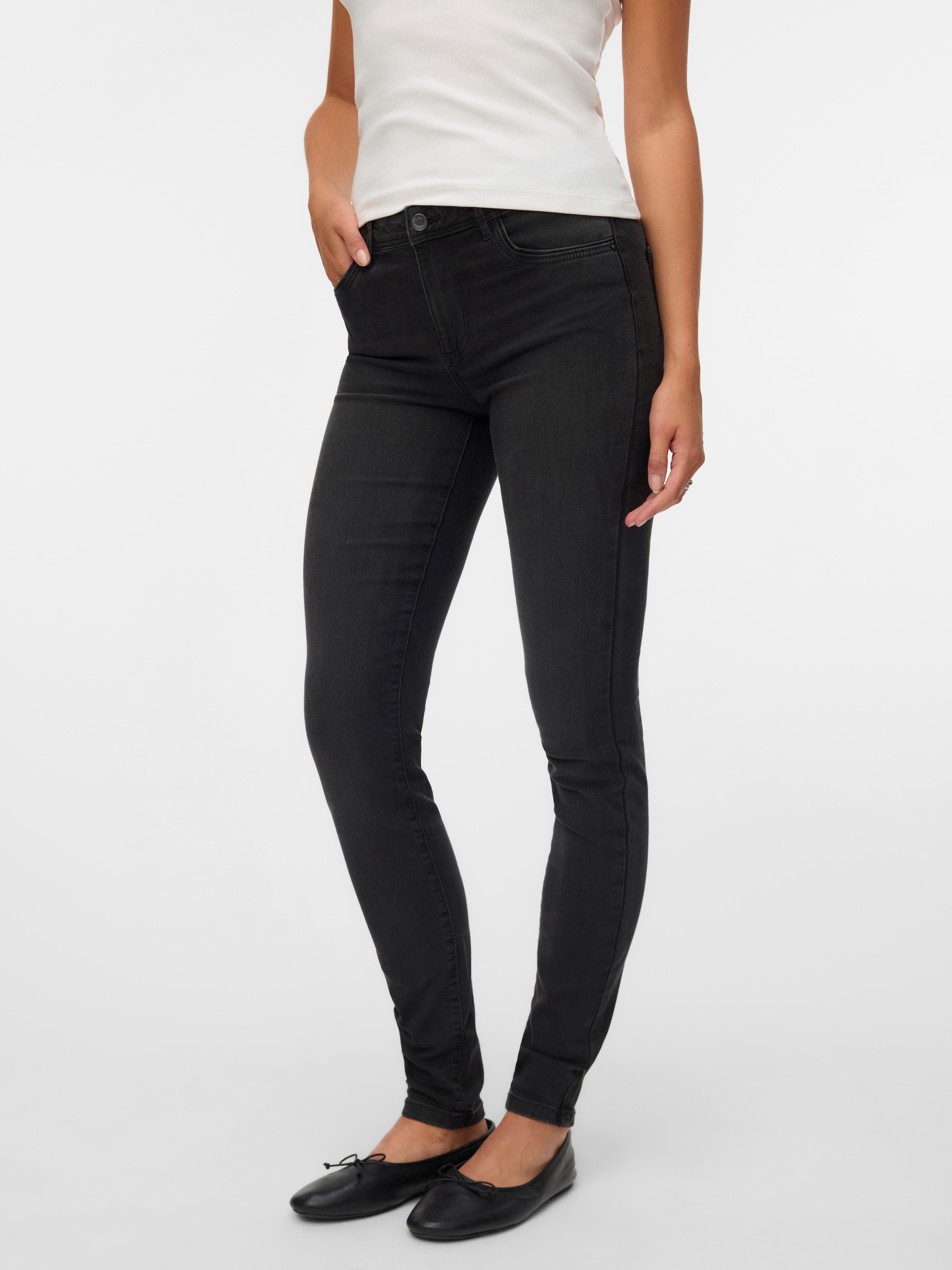 Vero Moda Skinny-fit-Jeans "VMTANYA MR S PIPING J VI199 GA" günstig online kaufen