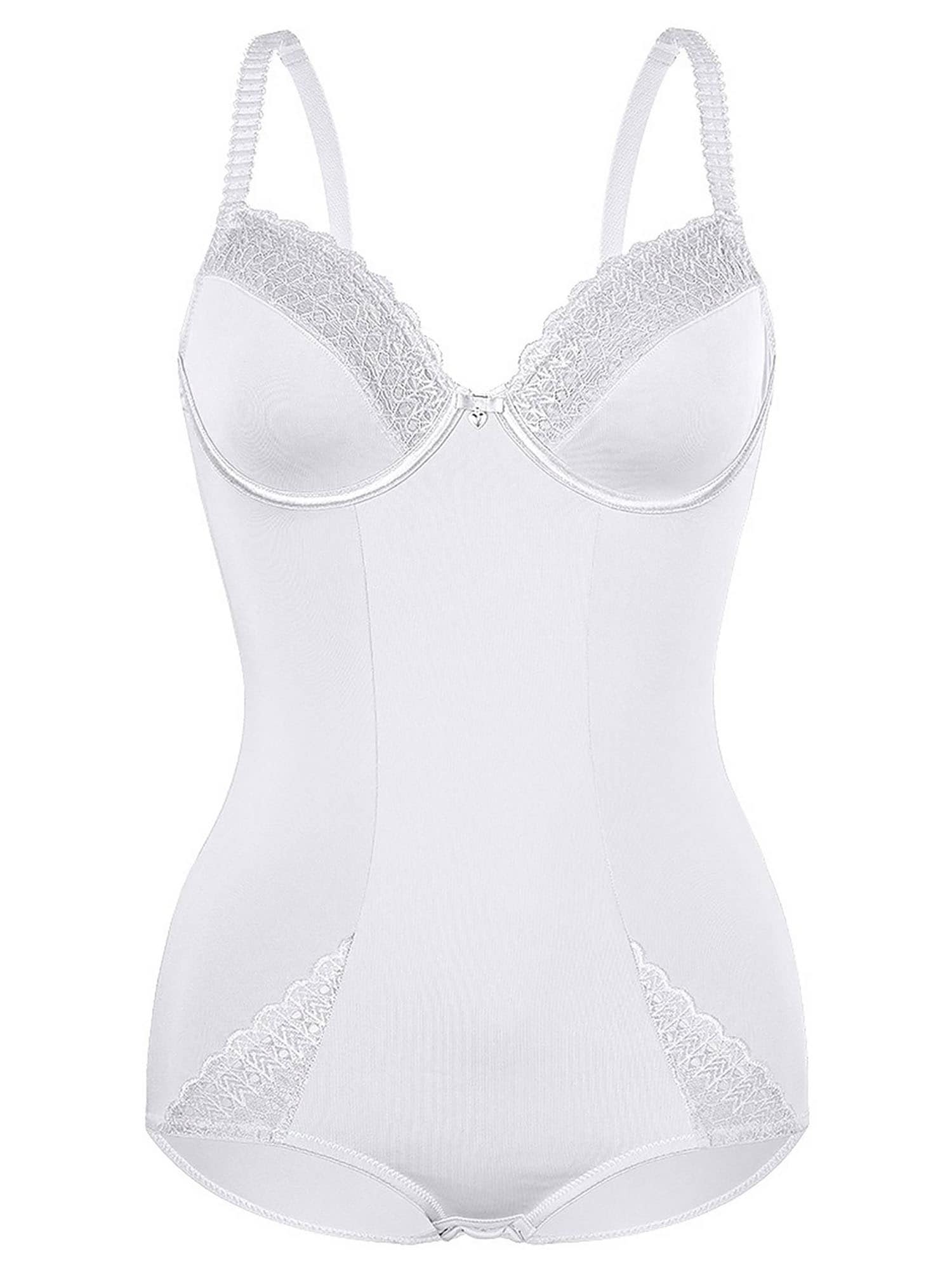 SASSA Damen Body "Body mit Bügel", Gr. 90, weiß, Stoff, Obermaterial: 90% Polyamid PA. 10% Elasthan EL., Bodys