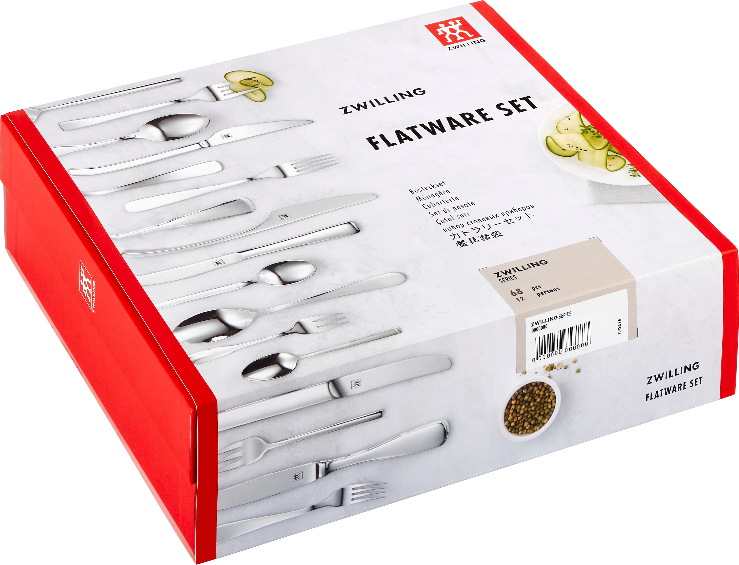 Zwilling Besteck-Set »ZWILLING Minimale Vintage (gehämmert)«, (Set, 68 tlg.), Rostfrei, bis 12 Personen