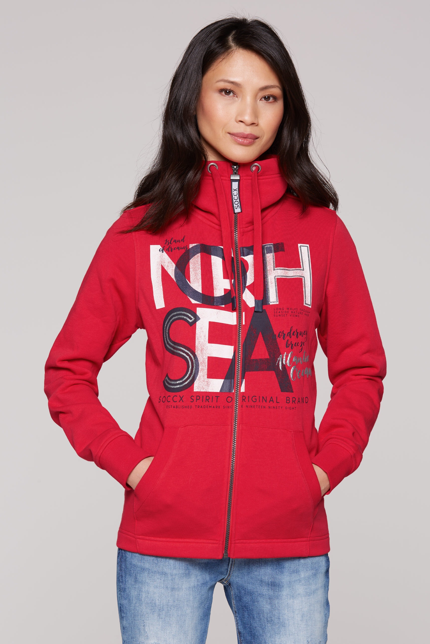 SOCCX Sweatjacke, mit Baumwolle günstig online kaufen