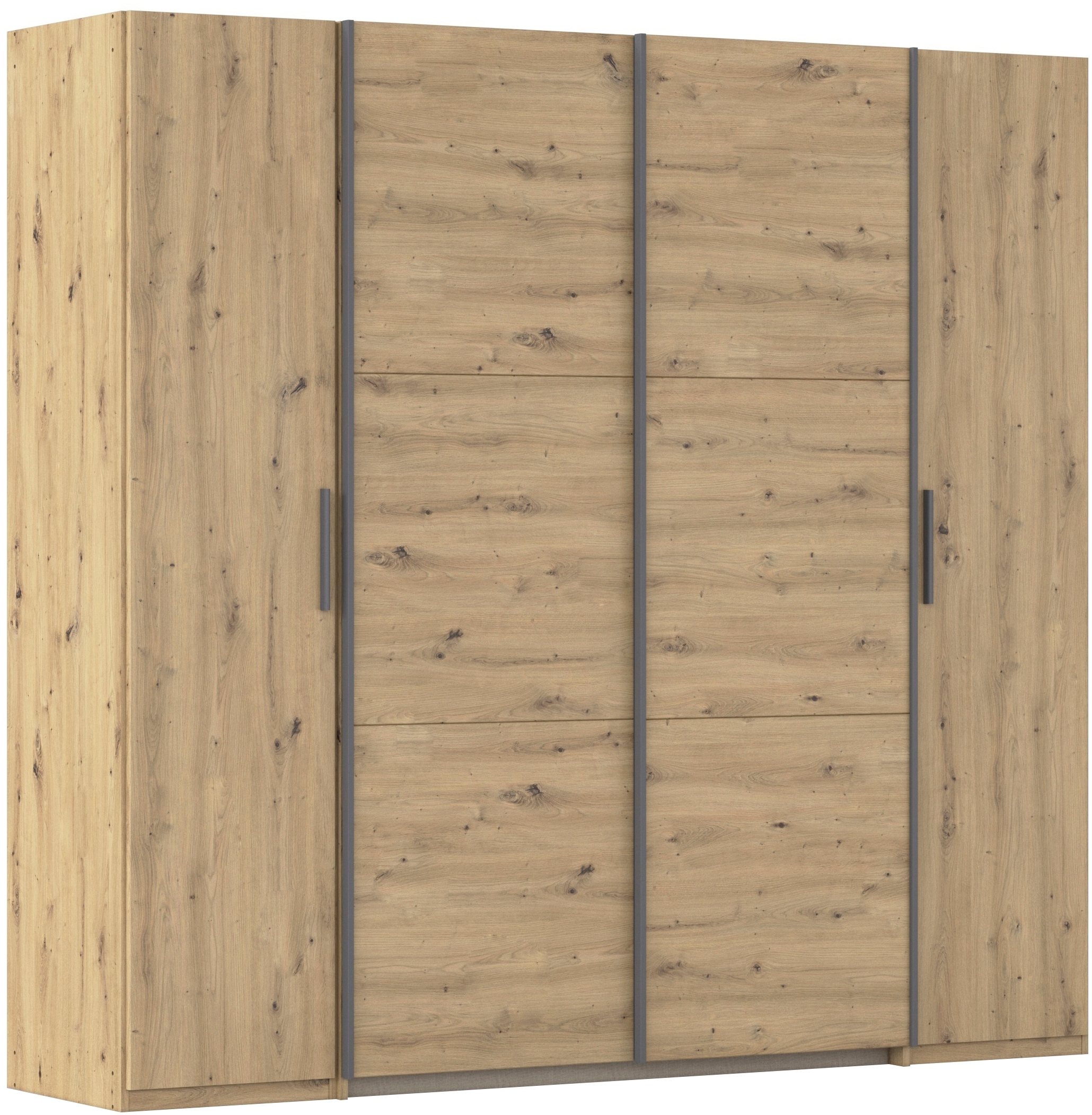 rauch Schwebetürenschrank "Kleiderschrank Drehtürenschrank Schrank Garderobe KRONACH" in 3 Ausstattungen BASIC/CLASSIC/PREMIUM, Breiten 225/268/311/354 cm, mit Dreh- und Schwebetüren und vielen Einlegeböden MADE IN GERMANY
