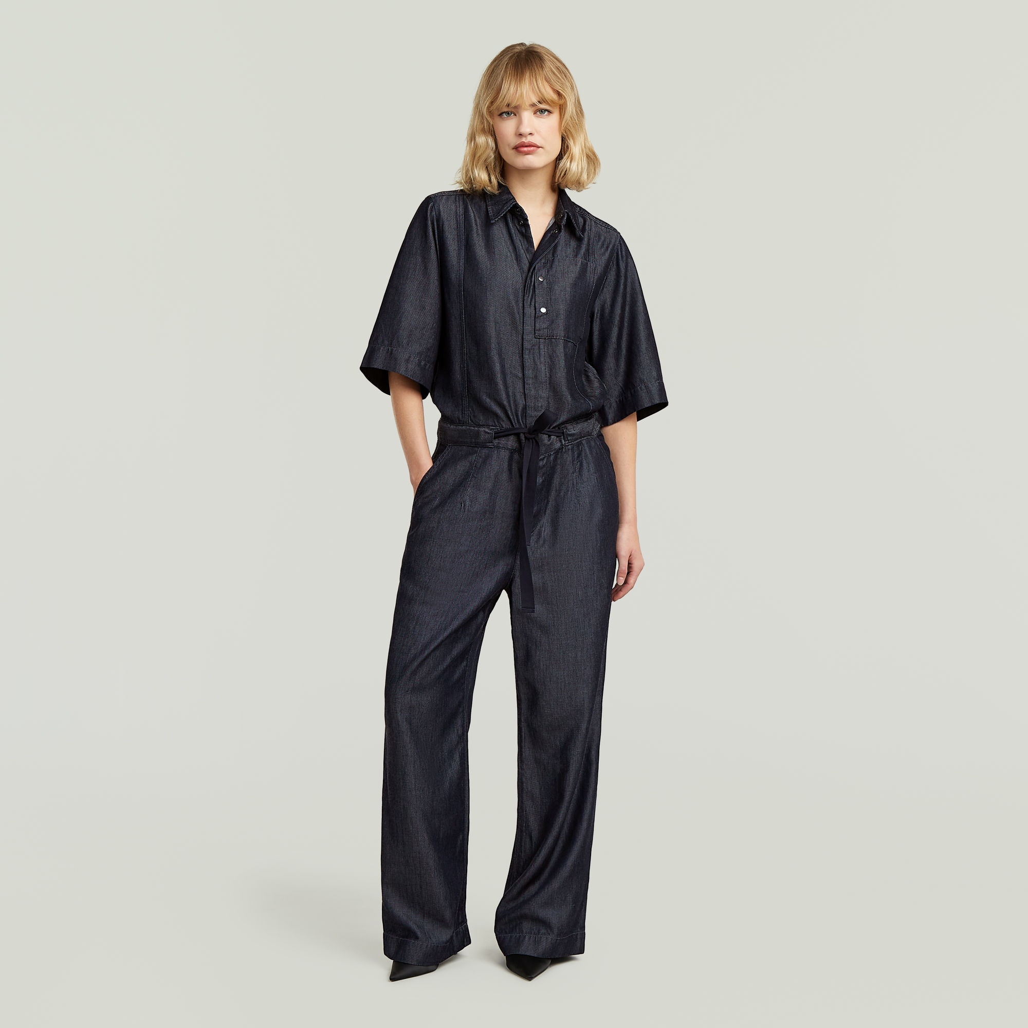 G-STAR Jumpsuit »JMP Regular« mit Hemd-Details, Denim-Look, Regular Fit