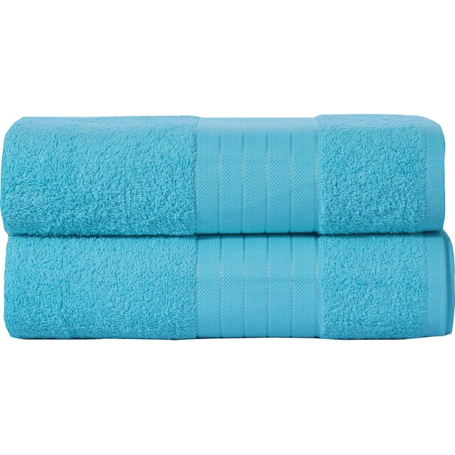 good morning Badetuch »Uni Towels«, (2 St.), mit gewebtem Rand auf Rechnung  | BAUR