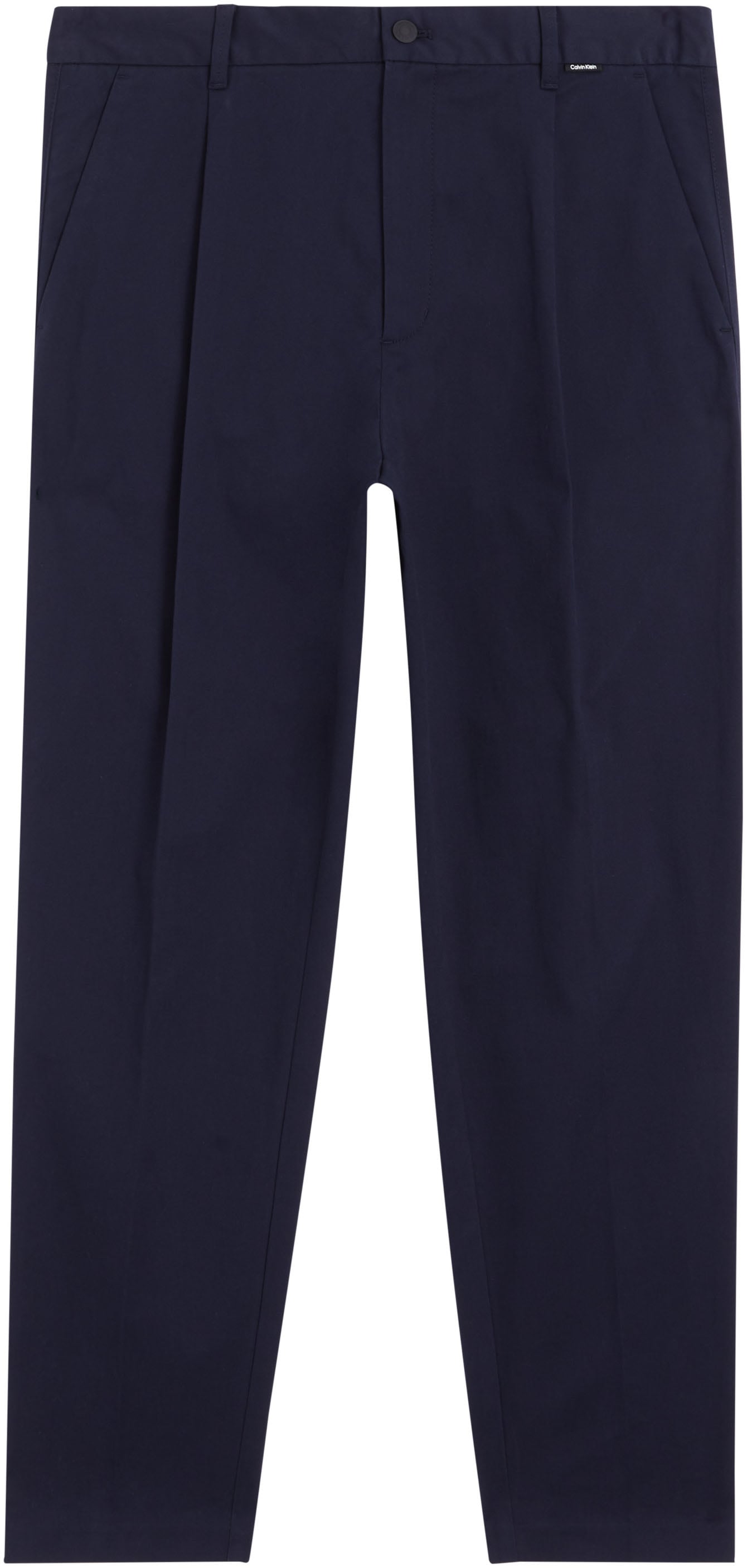 Calvin Klein Bügelfaltenhose »MODERN TWILL TAPERED PLEAT PANTS«, mit Logoprägung