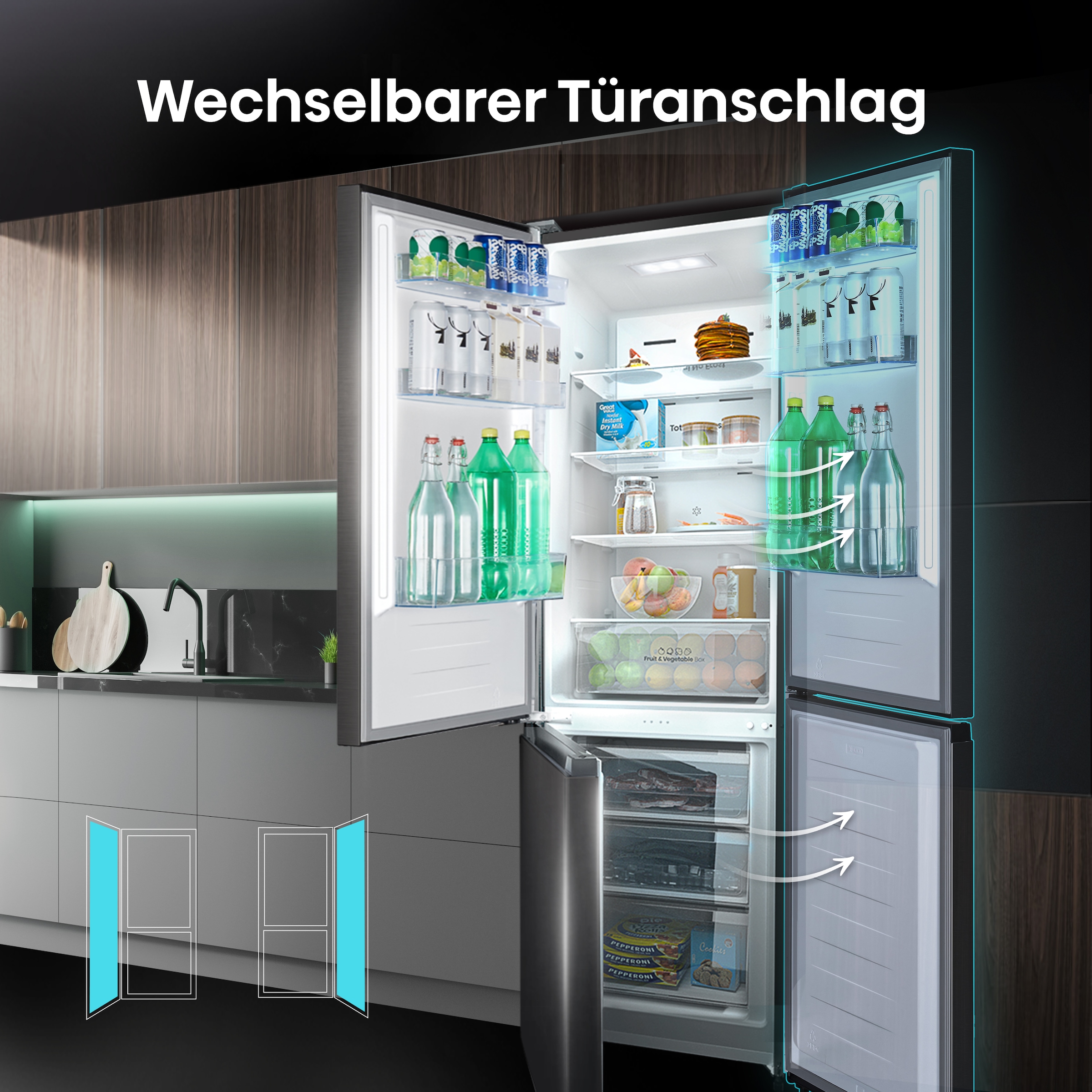 Hisense Kühl-/Gefrierkombination »RB390N4CFD«, Außen-Display