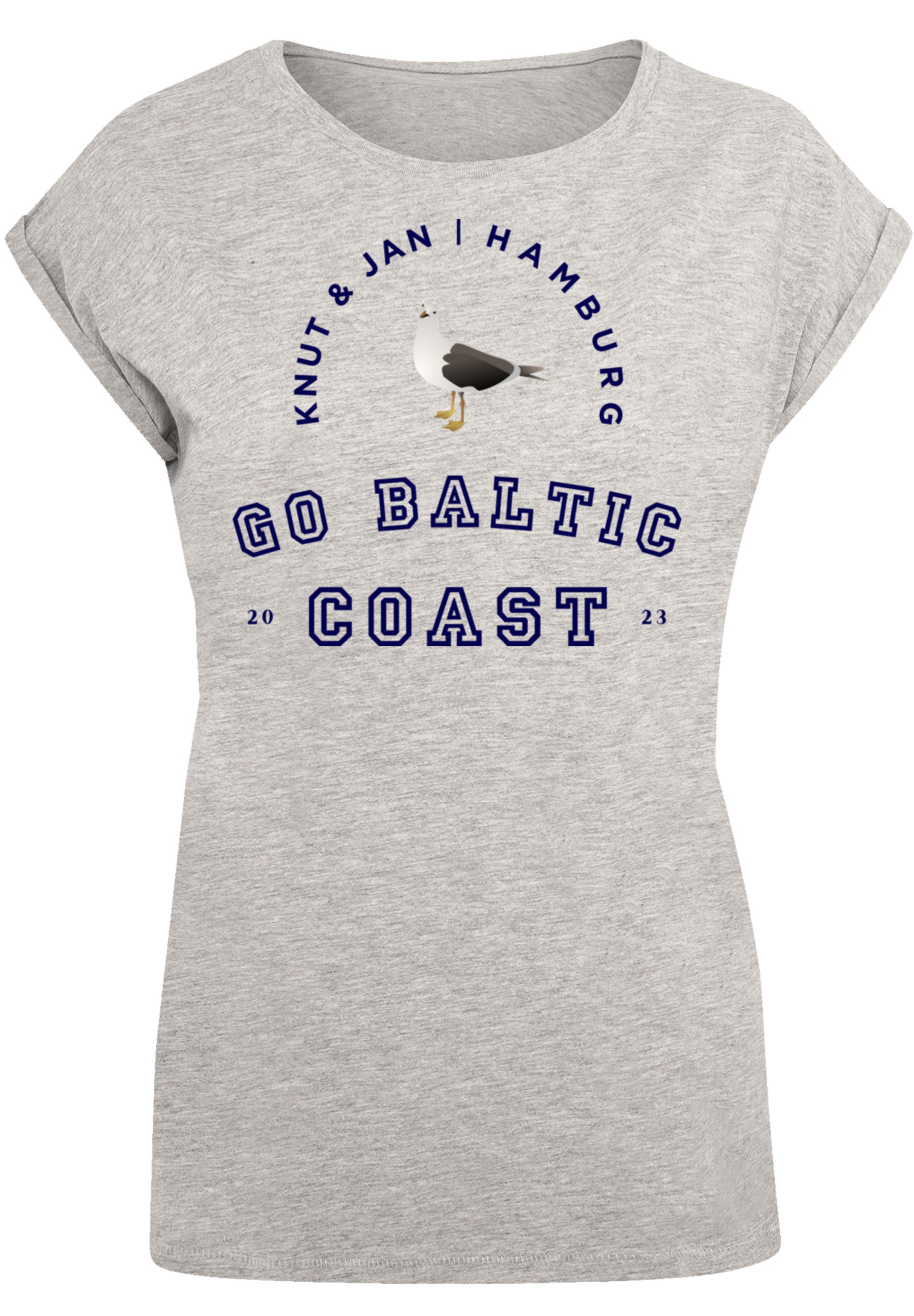 F4NT4STIC T-Shirt »Möwe Knut & Jan Hamburg«, Print