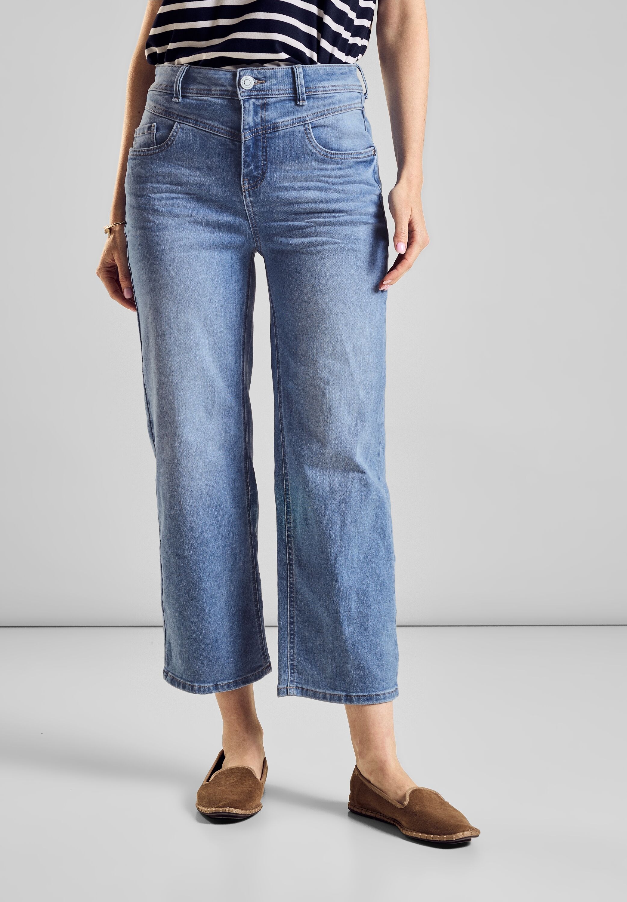 STREET ONE 7/8-Jeans, softer Materialmix