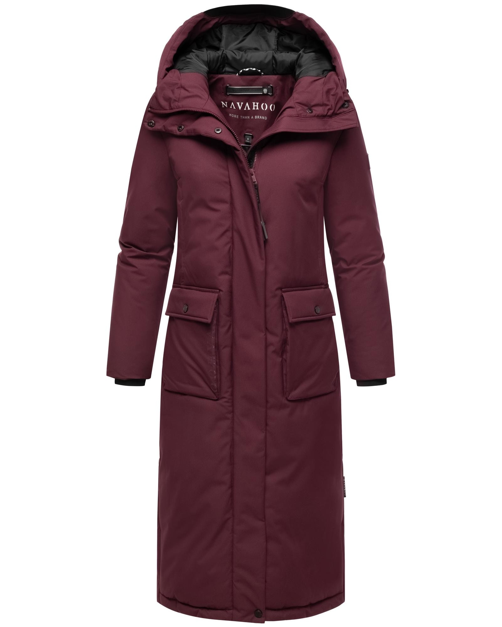 Navahoo Wintermantel »Wolkenfrost XIV« Extralanger Damen Mantel mit Kapuze