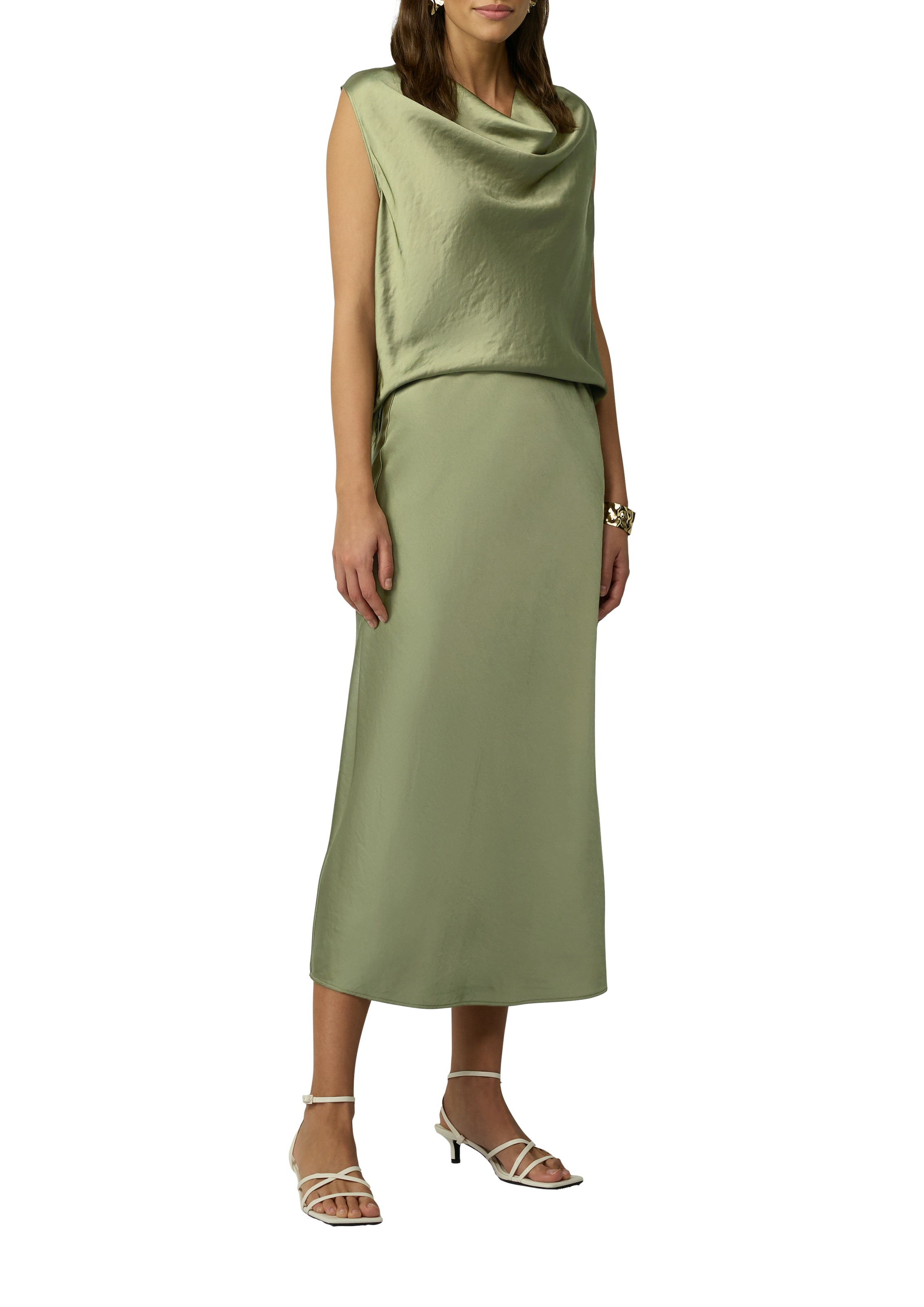 s.Oliver BLACK LABEL Shirttop, mit Wasserfall-Kragen günstig online kaufen