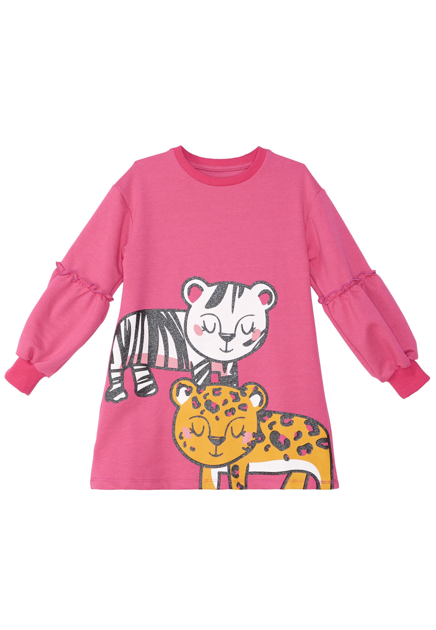 Denokids Strickkleid »Leopard Zebra«, (2 tlg.), mit Animal-Aufdruck