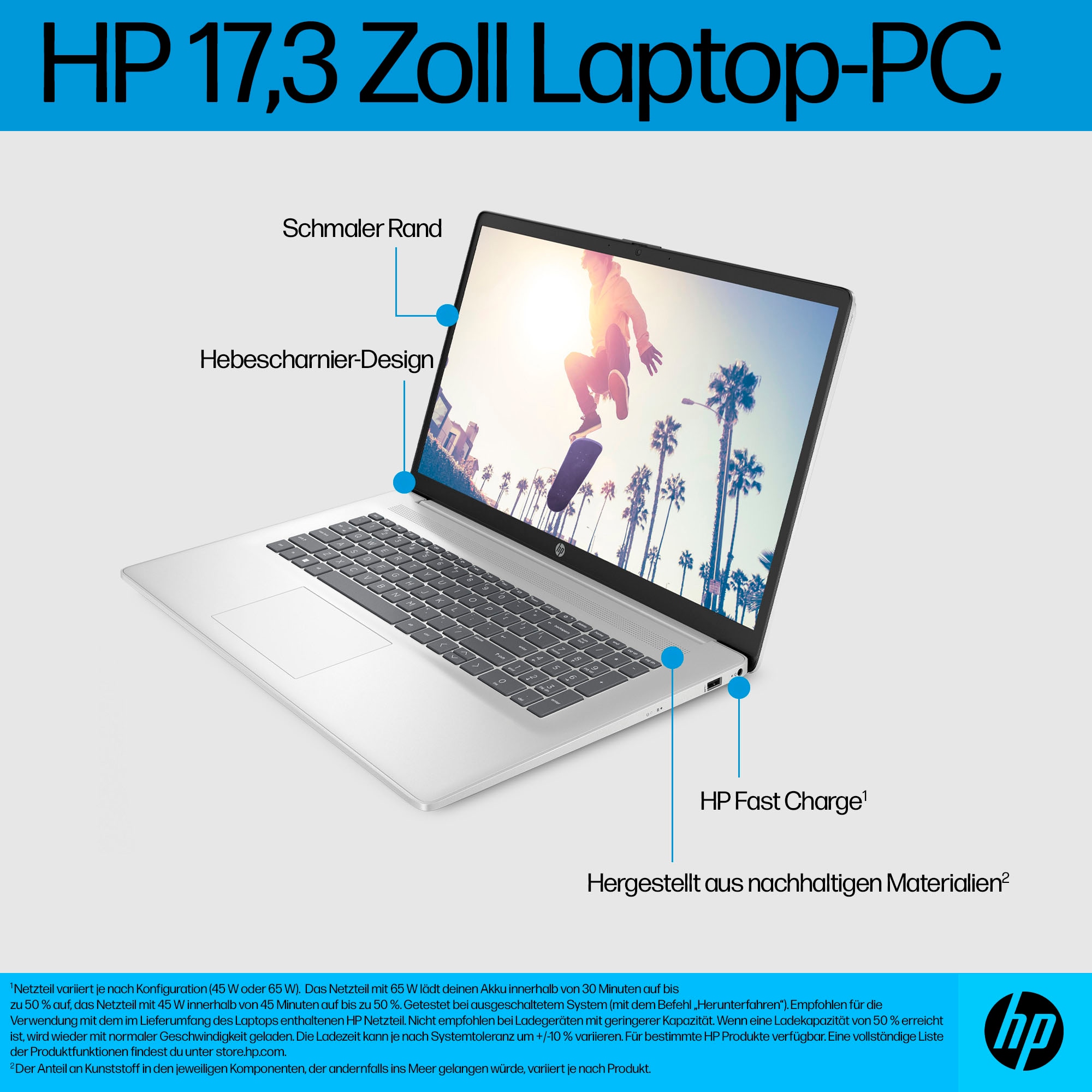 HP Notebook »17-cn3275ng«, 43,9 cm, / 17,3 Zoll, Intel, Core i7, Iris Xe Graphics, 512 GB SSD
