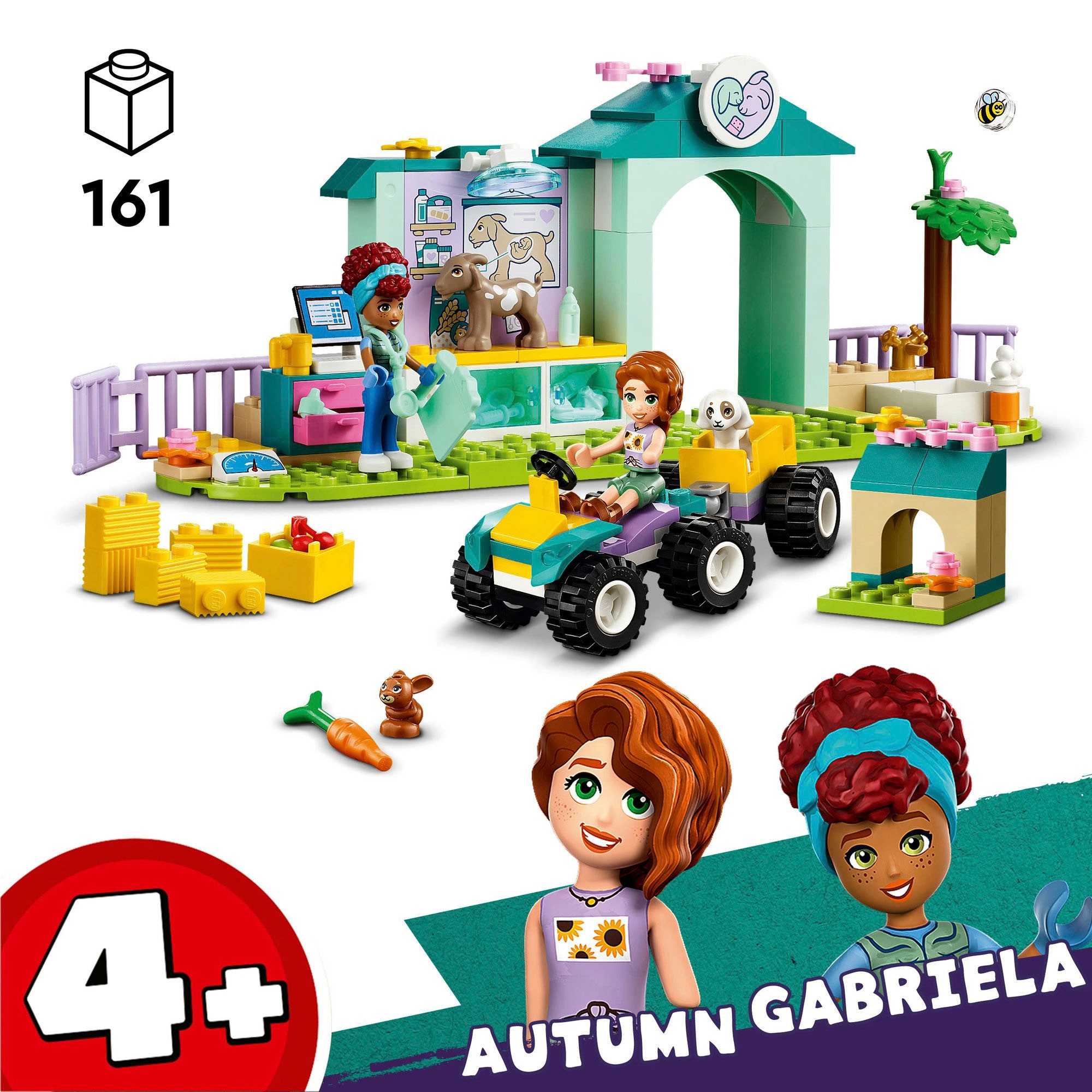 LEGO® Konstruktionsspielsteine »Farmtierklinik (42632), LEGO Friends«, (161 St.), Made in Europe