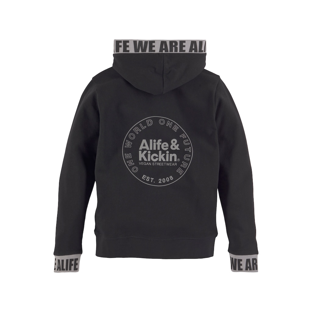Alife & Kickin Kapuzensweatshirt »Rückenprint«, und beschrifteten Bündchen, NEUE MARKE!