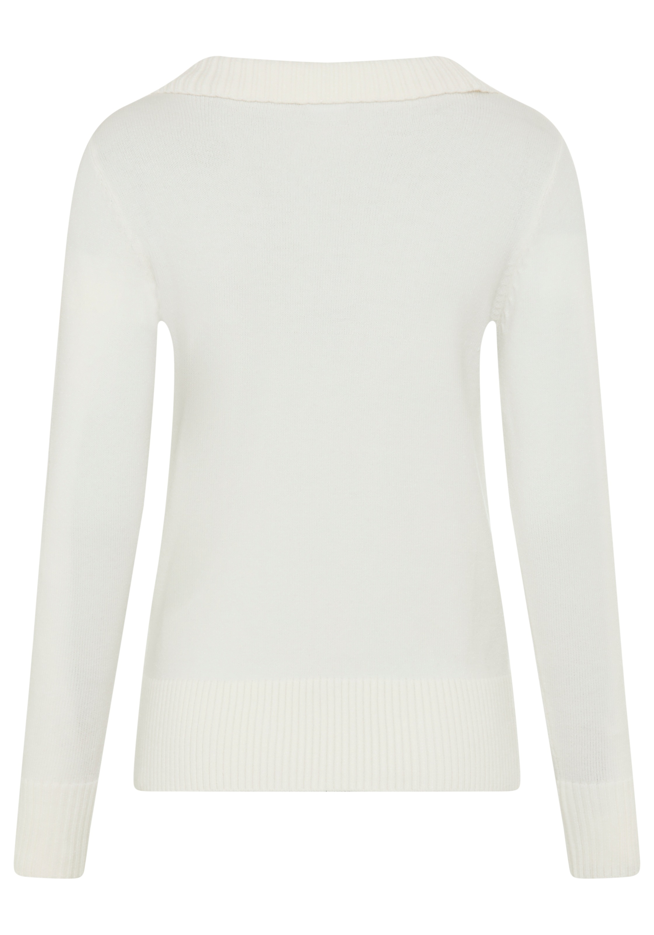 Bruno Banani Schalkragenpullover, Wickel-Optik mit Zierknöpfen - NEUE KOLLEKTION