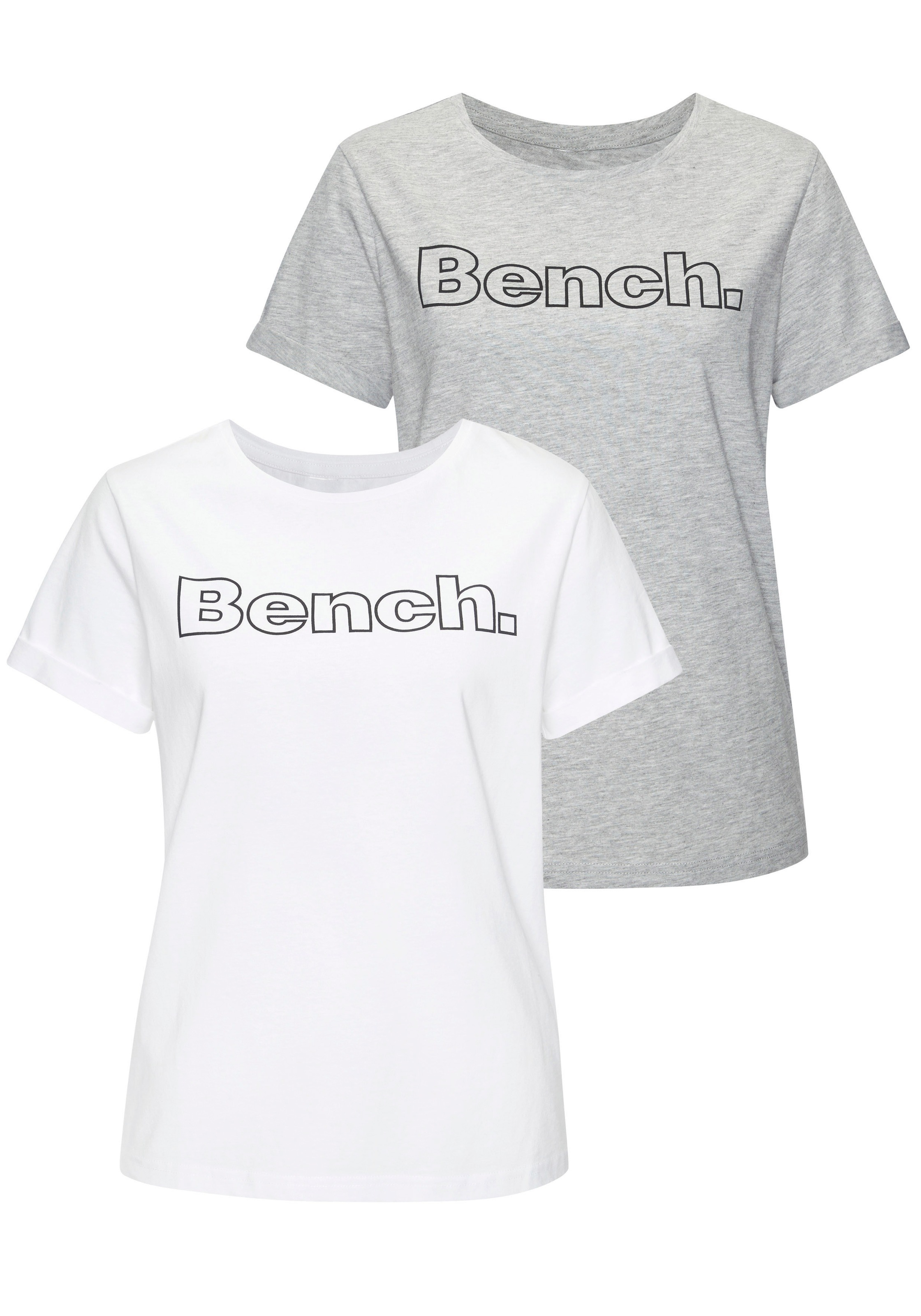 Bench. Loungewear T-Shirt Packung, 2 Stk. tlg. mit Logodruck
