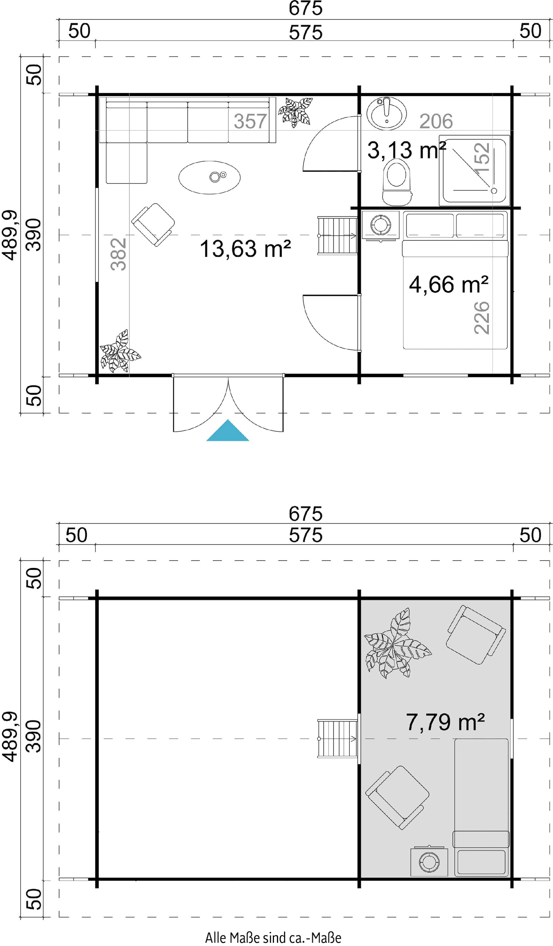 LASITA MAJA Gartenhaus »CAROLINE«, (Set, inkl. Fußbodenbretter zum Verlegen)