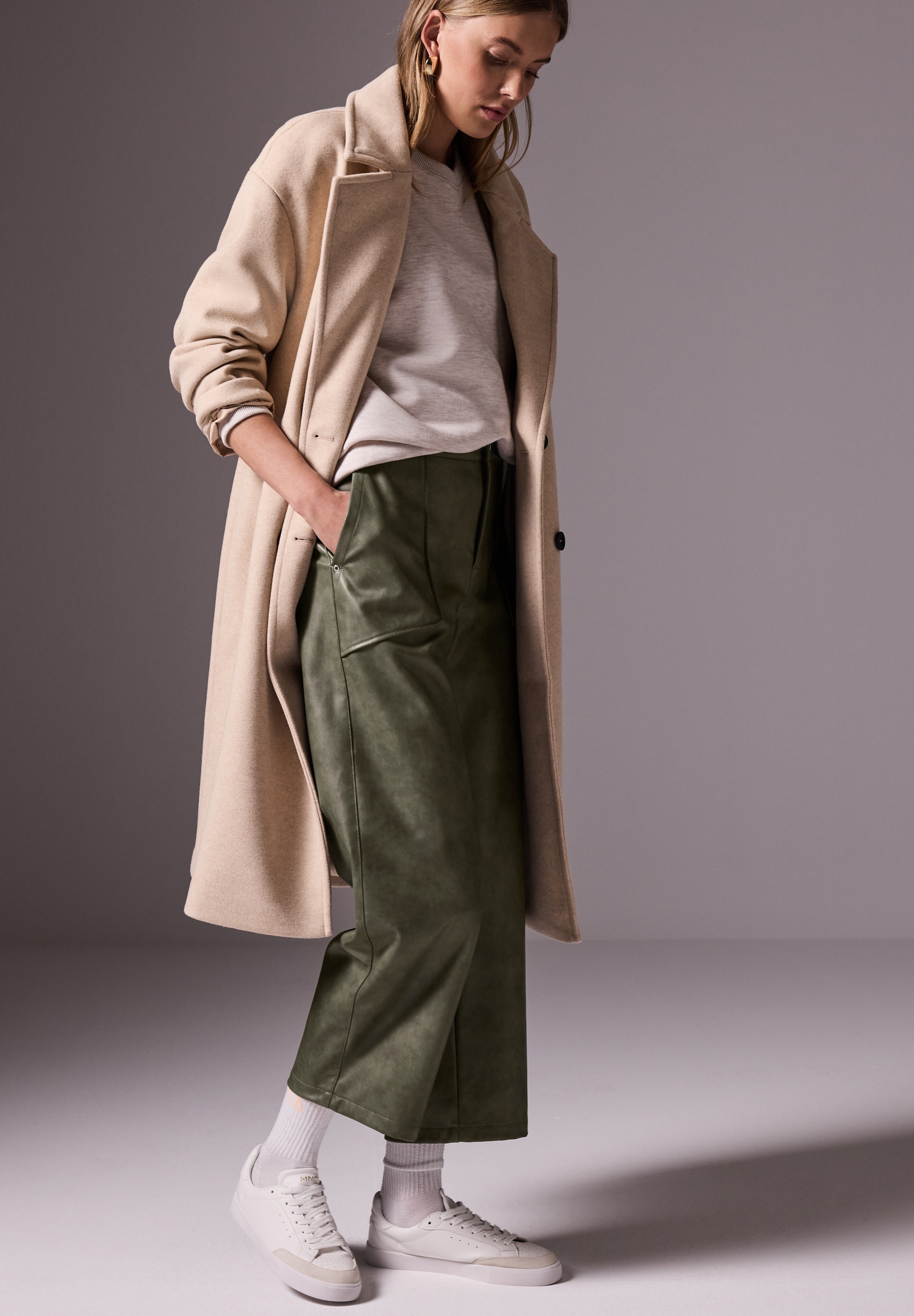 STREET ONE Lederimitathose  in Leder-Optik