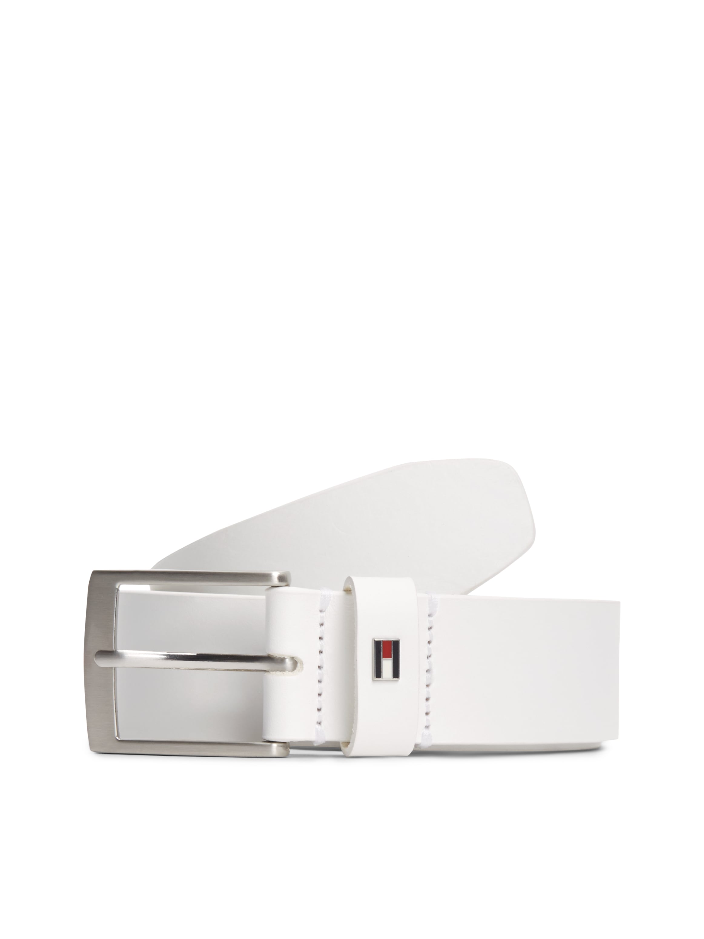 Tommy Hilfiger Ledergürtel »ADAN 3.5 cm breit EXT« Metalllogopatch, Einfachdornschnalle